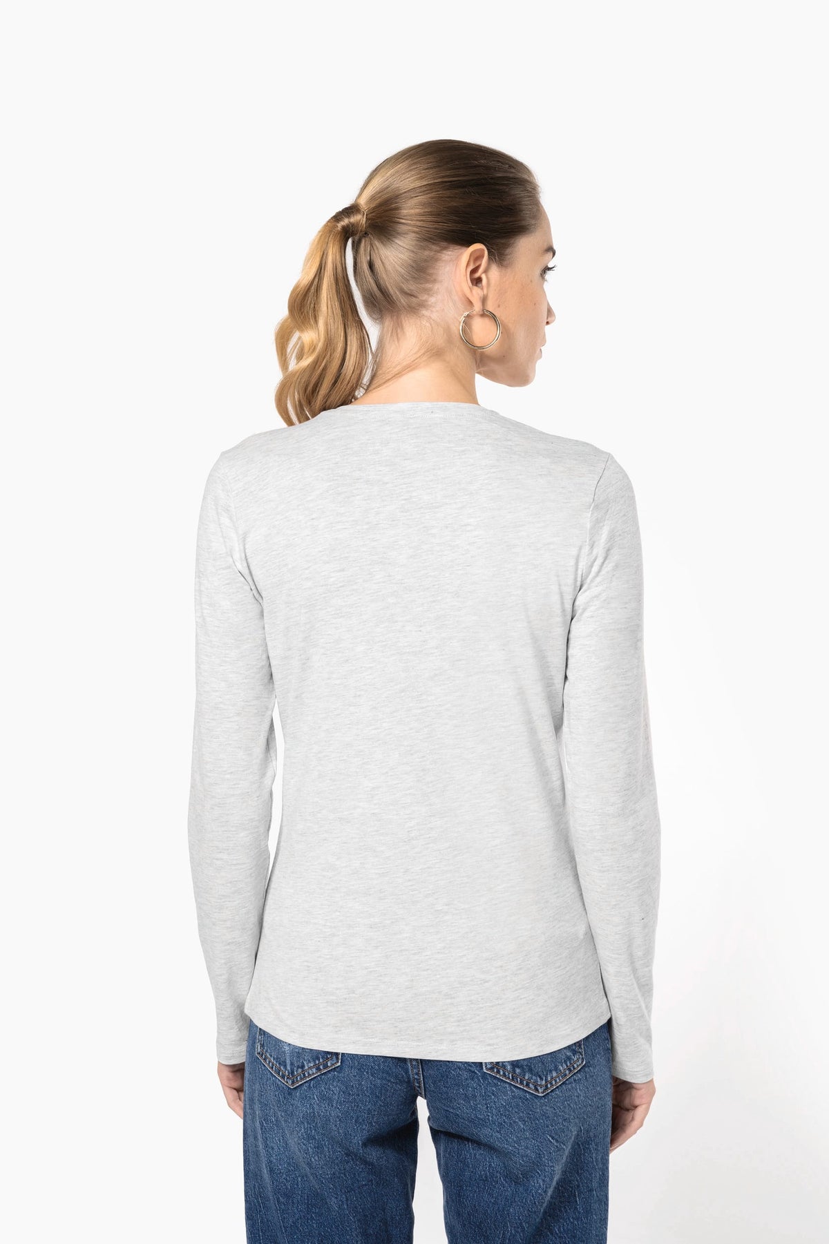 Kariban K382 Dames T-shirt V-hals lange mouwen