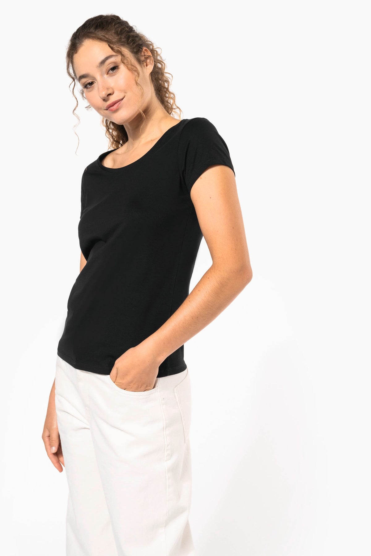 Kariban K384 Dames-T-shirt korte mouwen met boothals