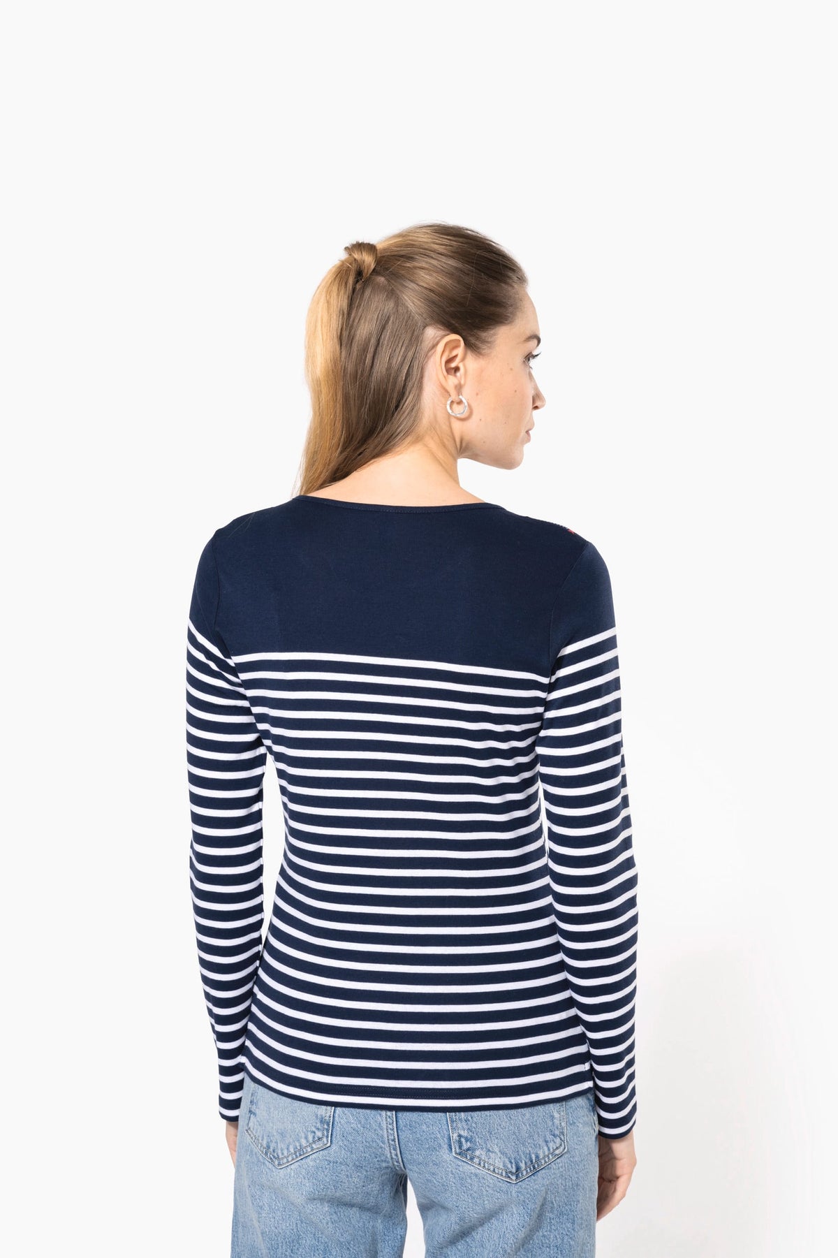 Kariban K386 Gestreept dames-T-shirt lange mouwen