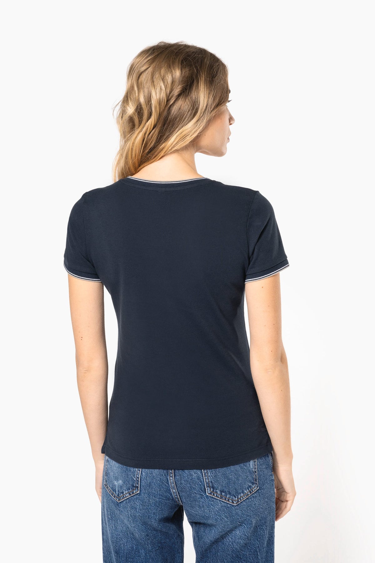Kariban K394 Dames-T-shirt piqué V-hals
