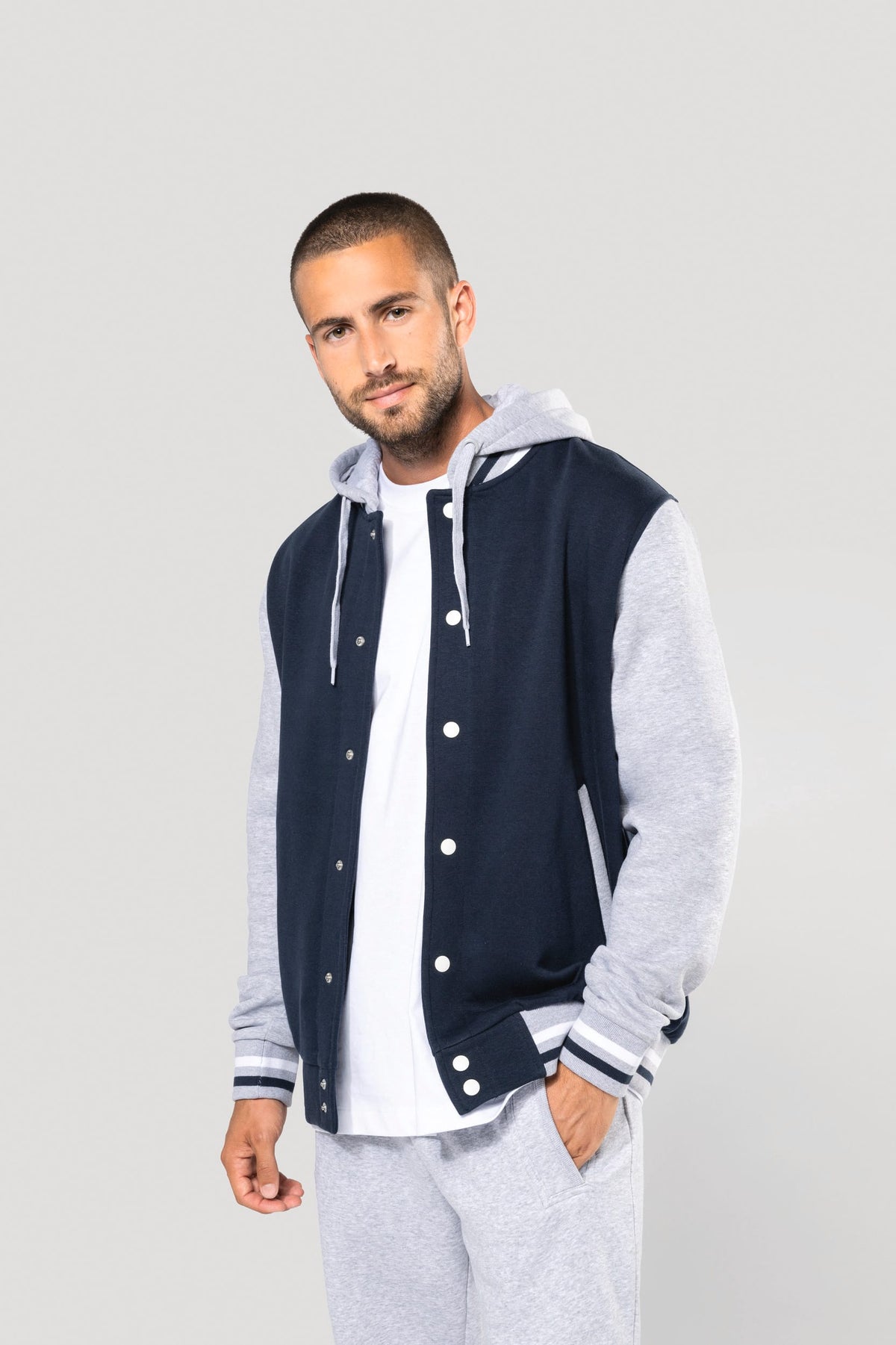 Kariban K4003 College jacket met capuchon unisex