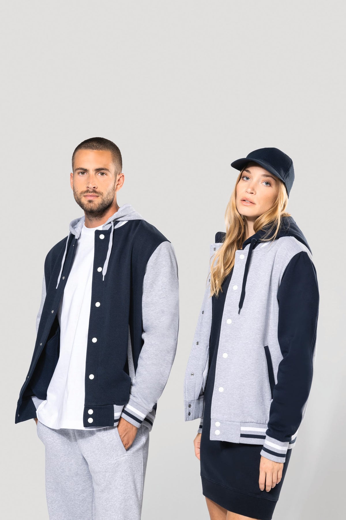 Kariban K4003 College jacket met capuchon unisex