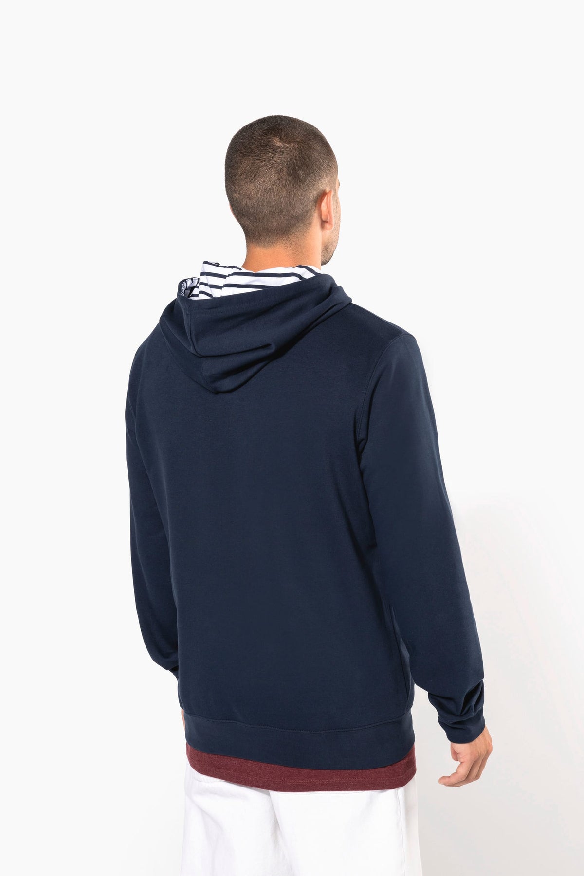 Kariban K4013 unisex sweater met capuchon met contrasterend motief