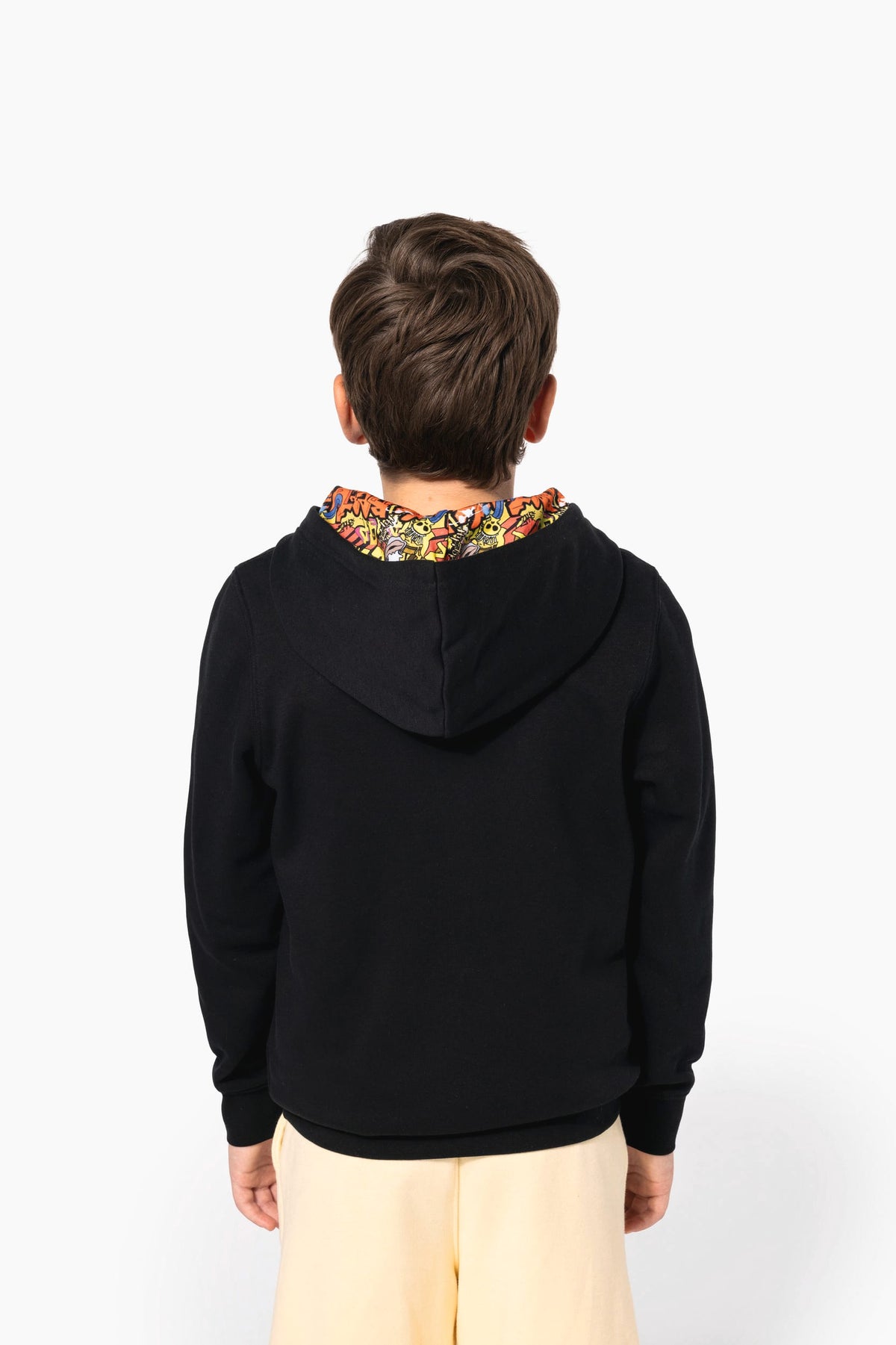 Kariban K4014 Sweater met contrasterende capuchon met motief