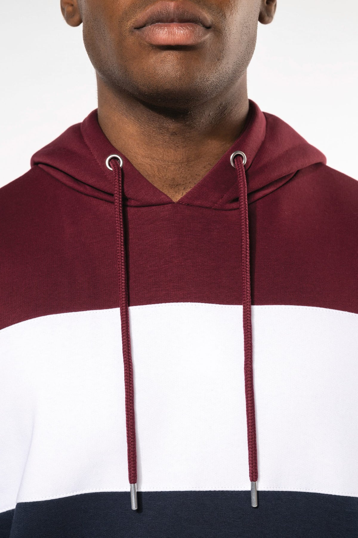 Kariban K4016 Driekleurige unisex sweater met capuchon