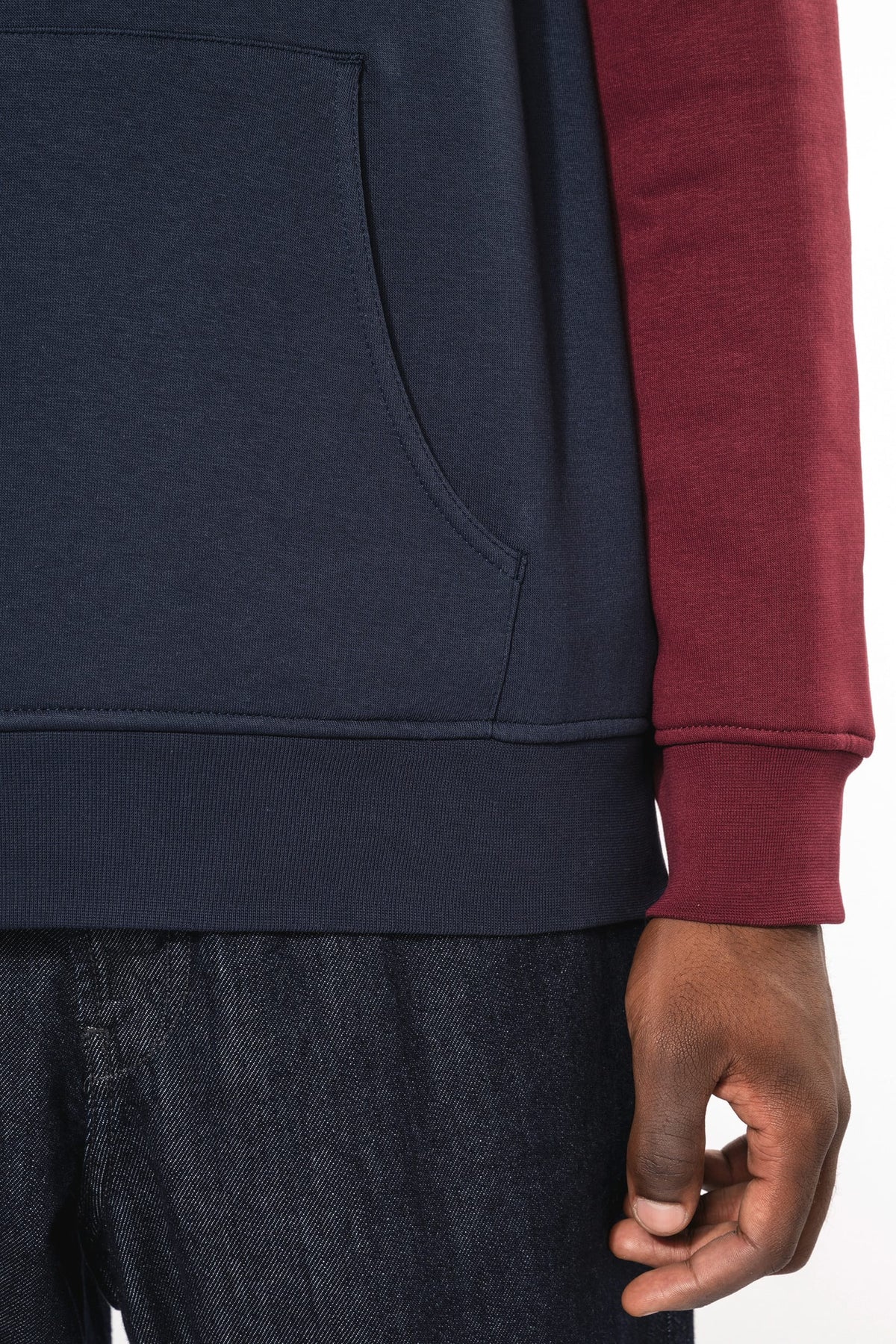 Kariban K4016 Driekleurige unisex sweater met capuchon