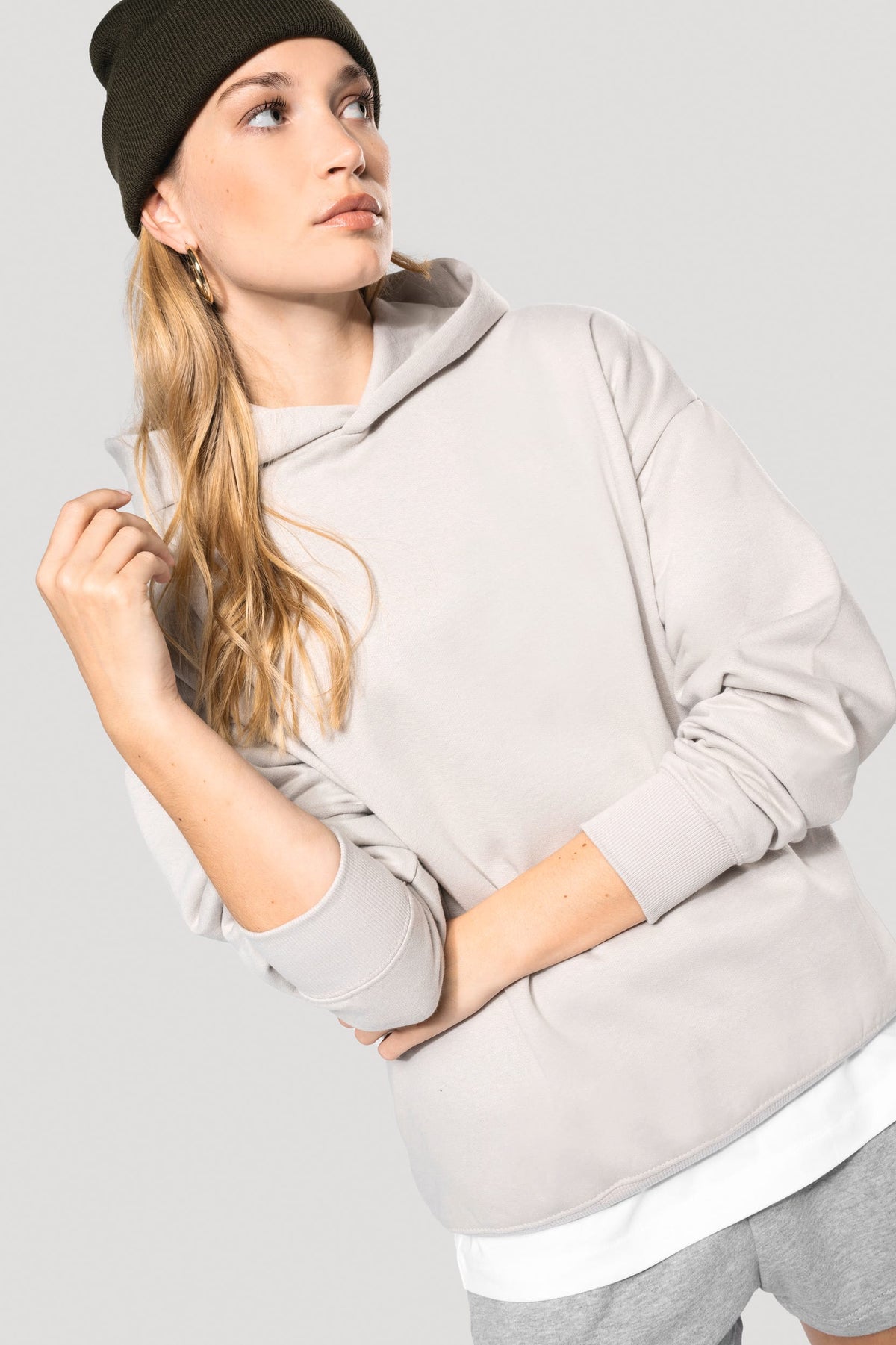 Kariban K4018 Oversized fleece sweater met capuchon