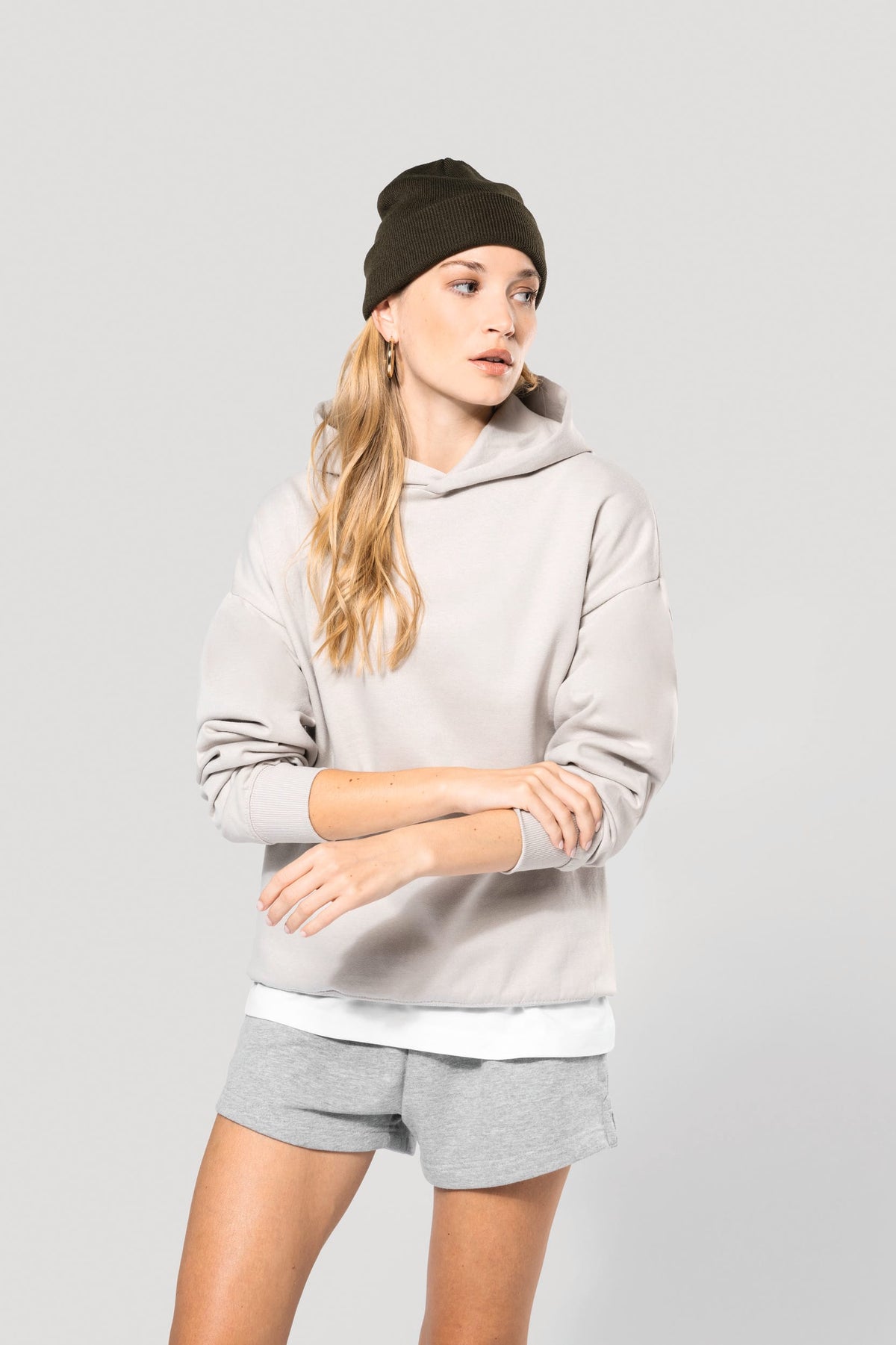 Kariban K4018 Oversized fleece sweater met capuchon
