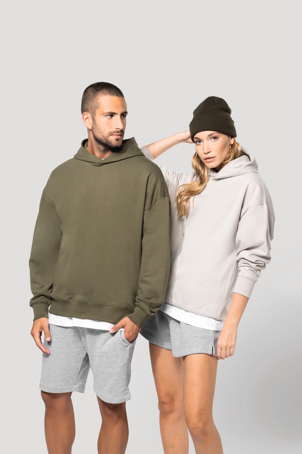 Kariban K4018 Oversized fleece sweater met capuchon