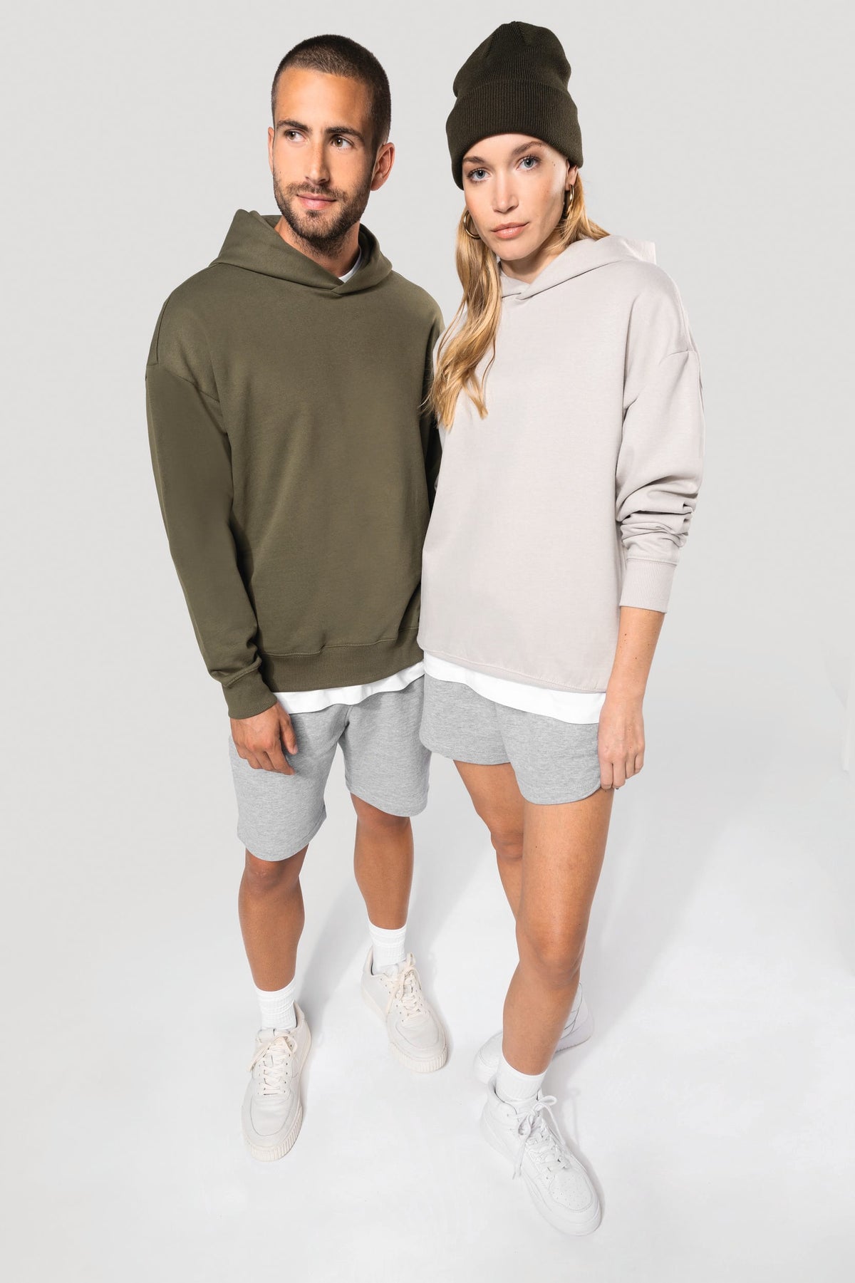 Kariban K4018 Oversized fleece sweater met capuchon