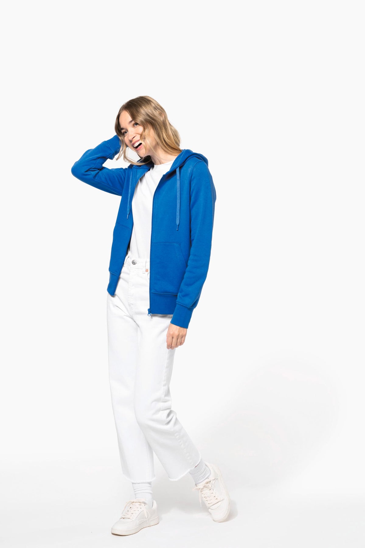 Kariban K4031 Ecologische damessweater met capuchon en ritssluiting
