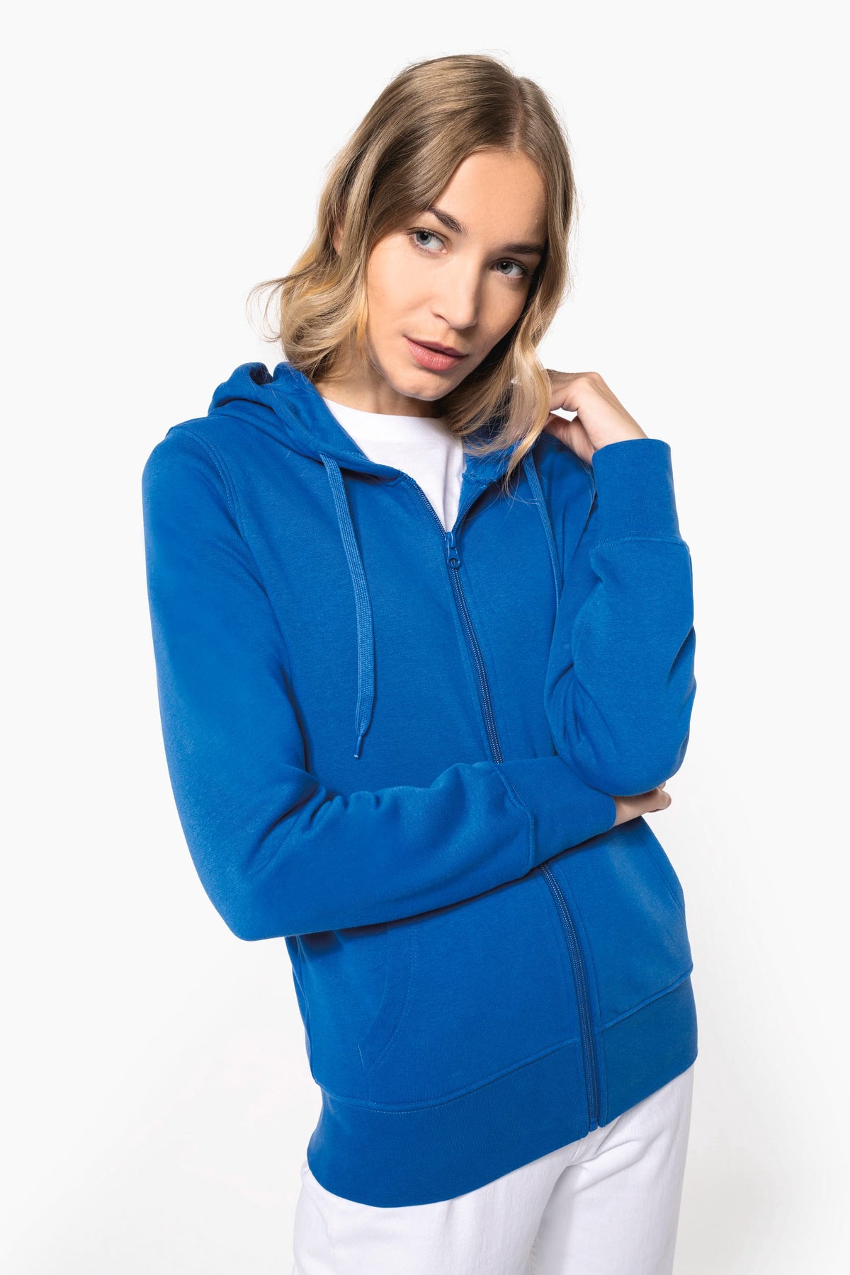 Kariban K4031 Ecologische damessweater met capuchon en ritssluiting