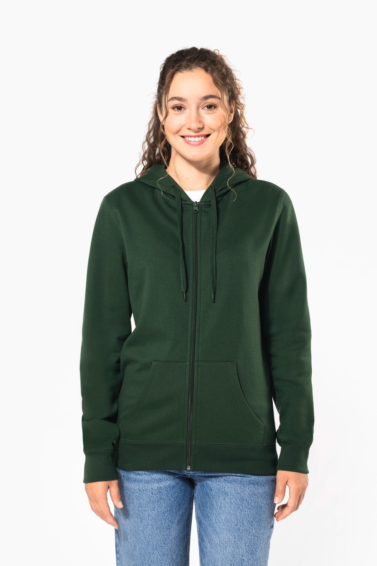 Kariban K4042 Gerecyclede unisex sweater met rits en capuchon