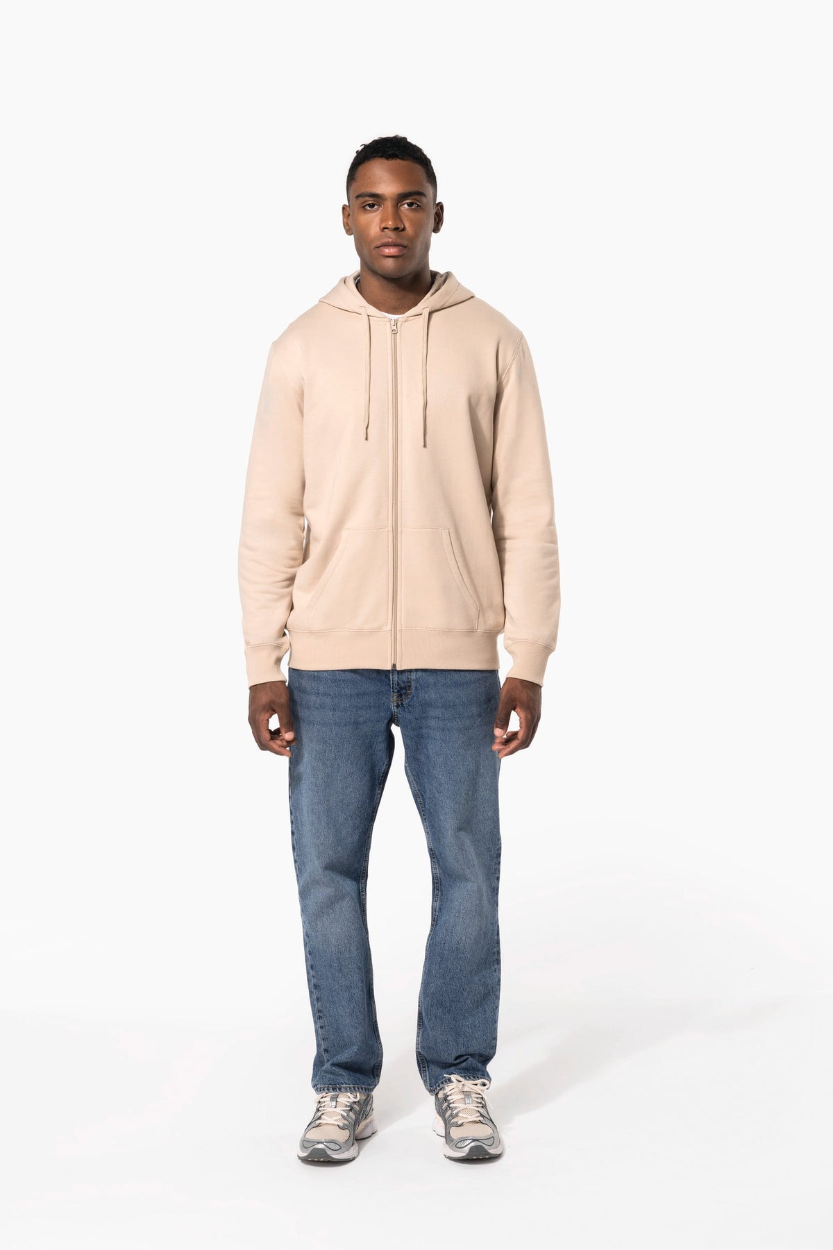 Kariban K4042 Gerecyclede unisex sweater met rits en capuchon