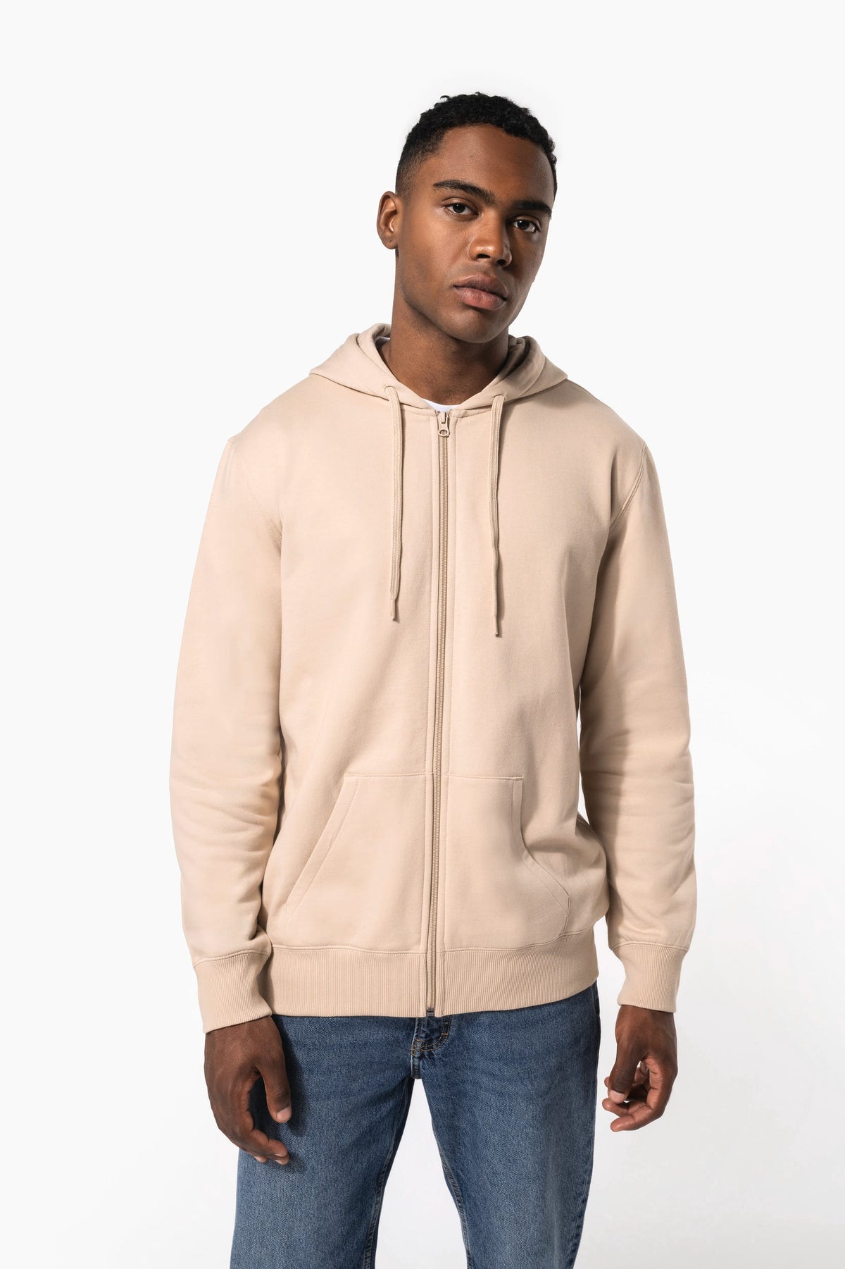 Kariban K4042 Gerecyclede unisex sweater met rits en capuchon