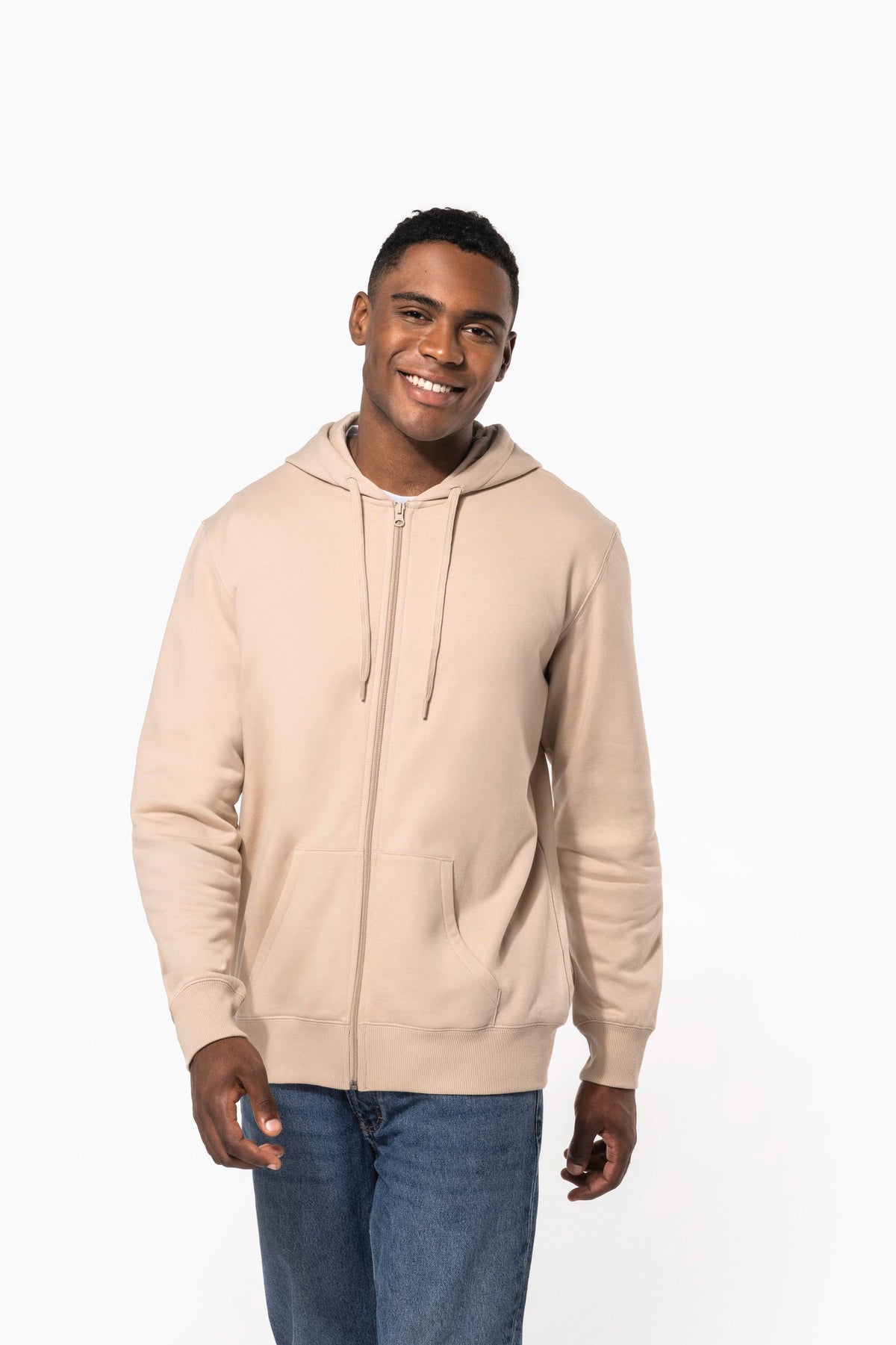 Kariban K4042 Gerecyclede unisex sweater met rits en capuchon