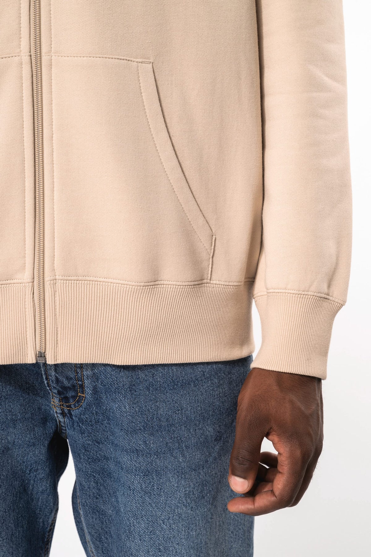Kariban K4042 Gerecyclede unisex sweater met rits en capuchon