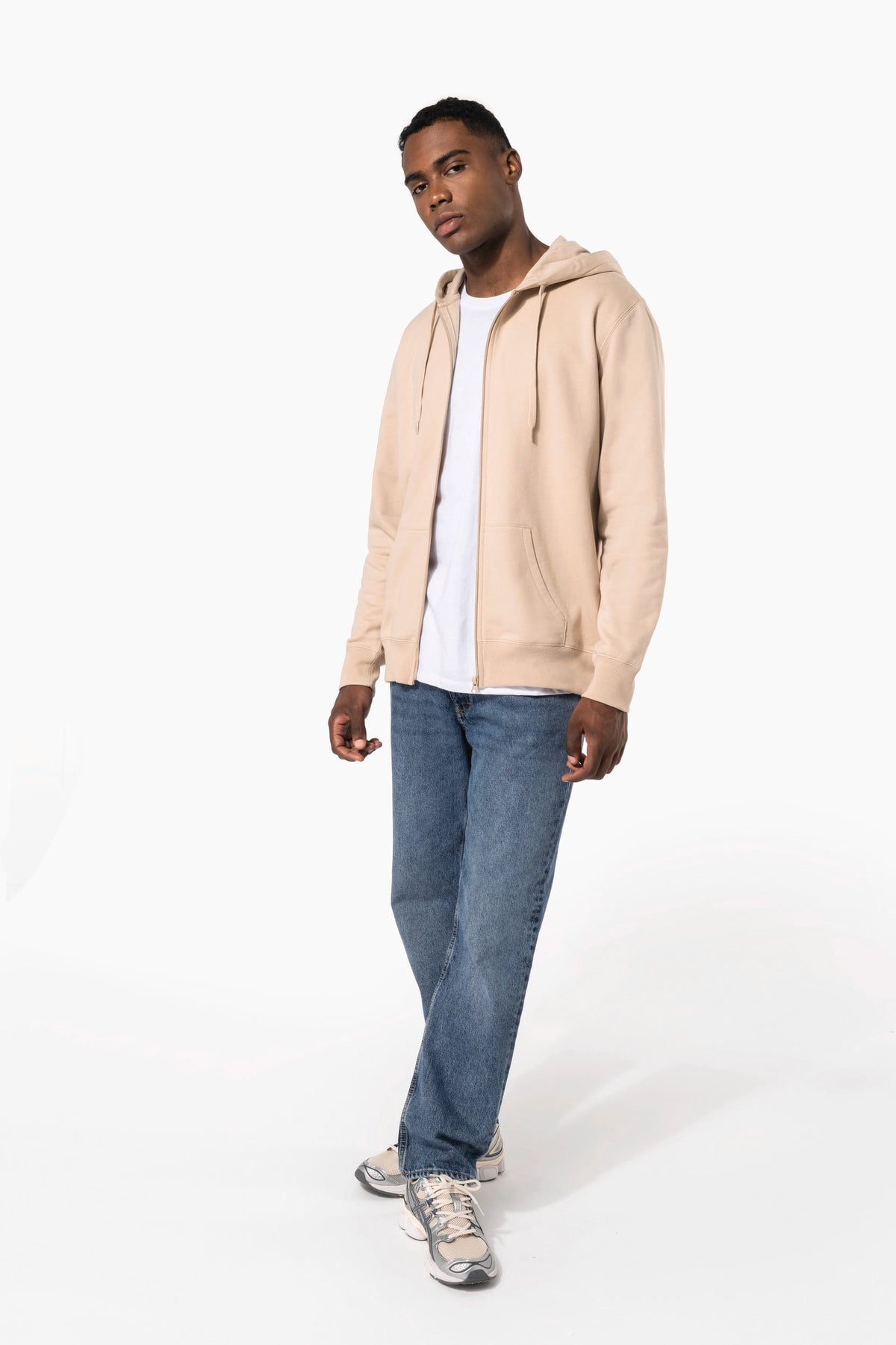 Kariban K4042 Gerecyclede unisex sweater met rits en capuchon