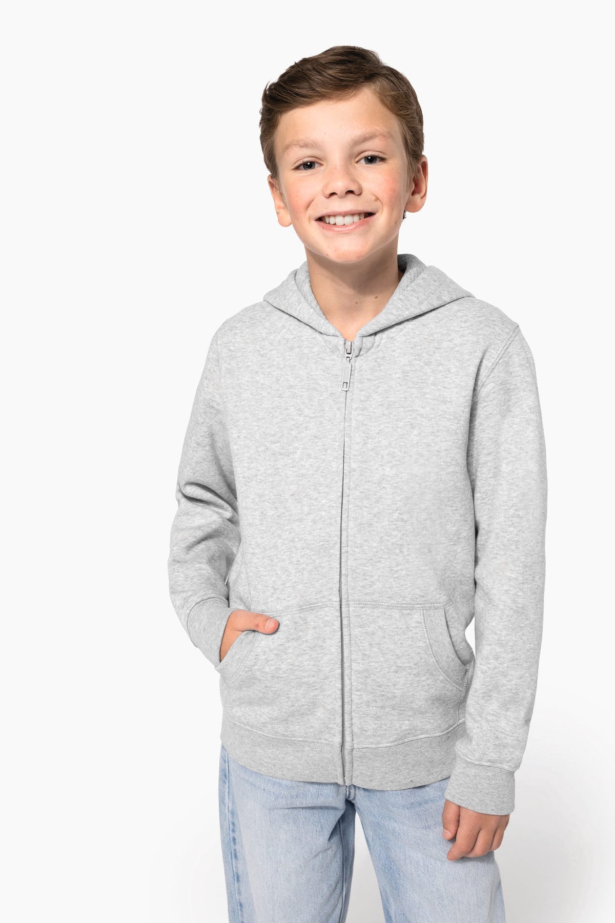 Kariban K4045 Gerecycled sweatvest met capuchon
