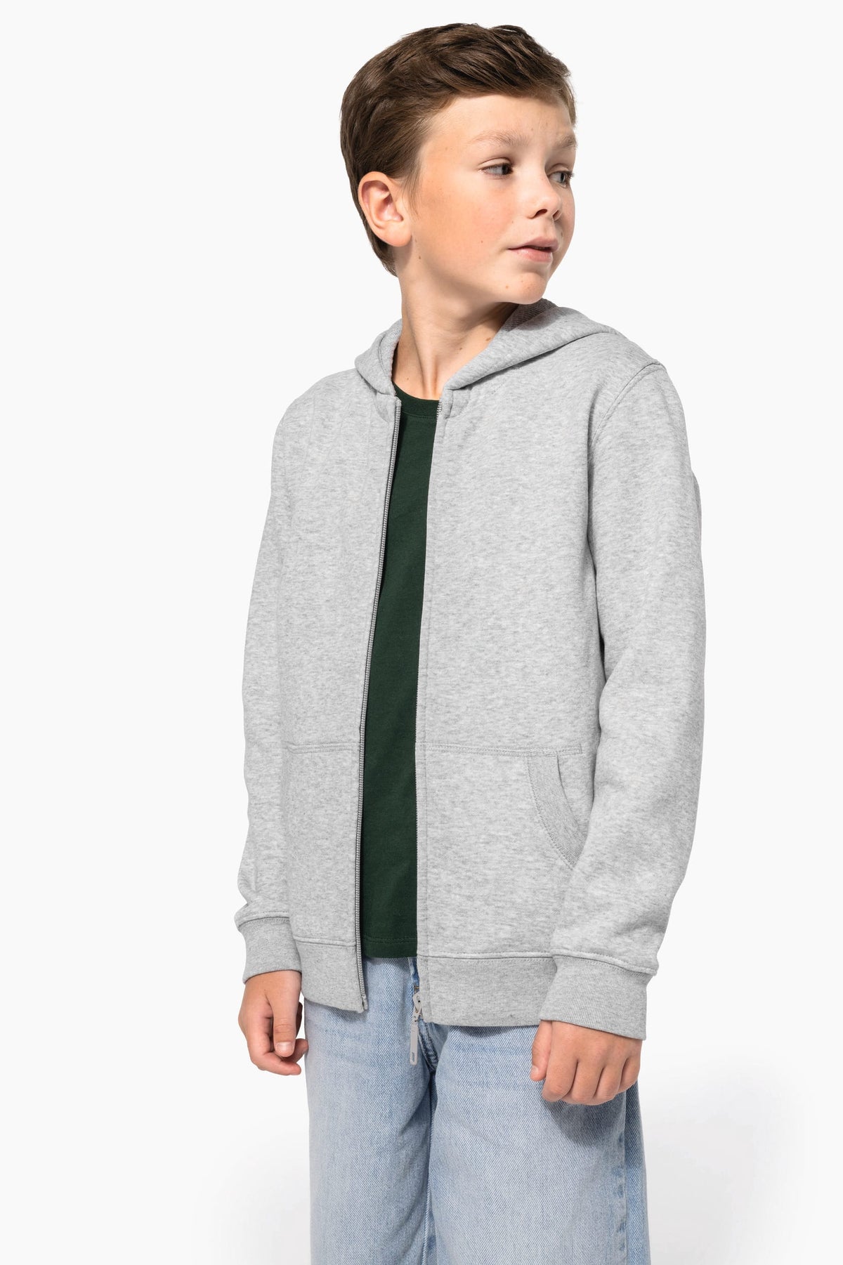 Kariban K4045 Gerecycled sweatvest met capuchon