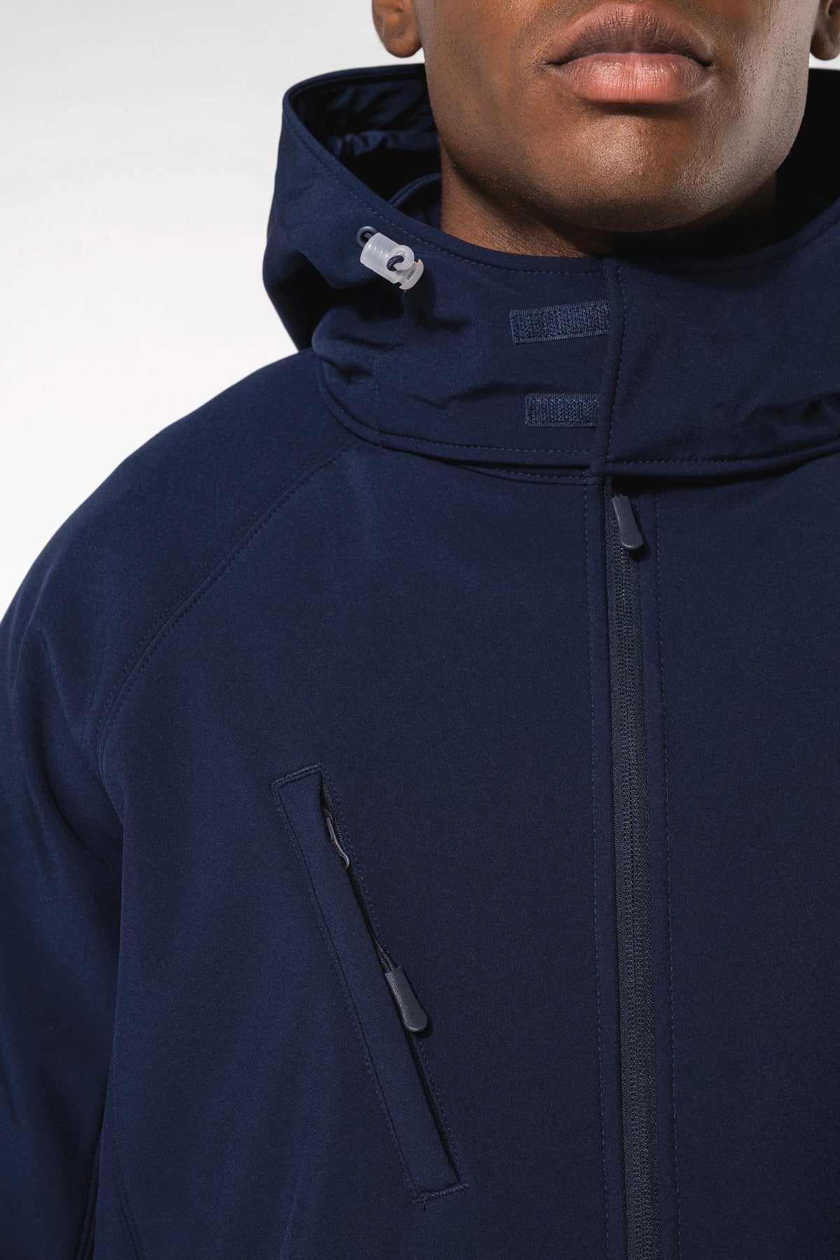 Kariban K413 Heren softshell jas met afneembare capuchon