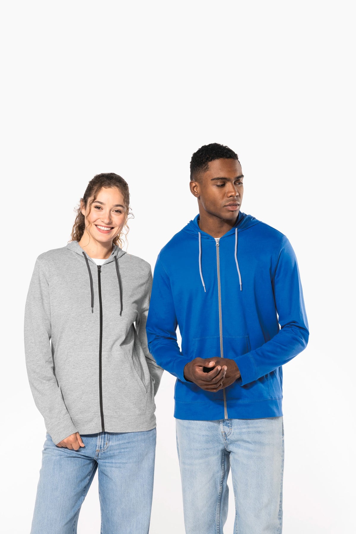 Kariban K438 Licht katoenen sweatvest met capuchon