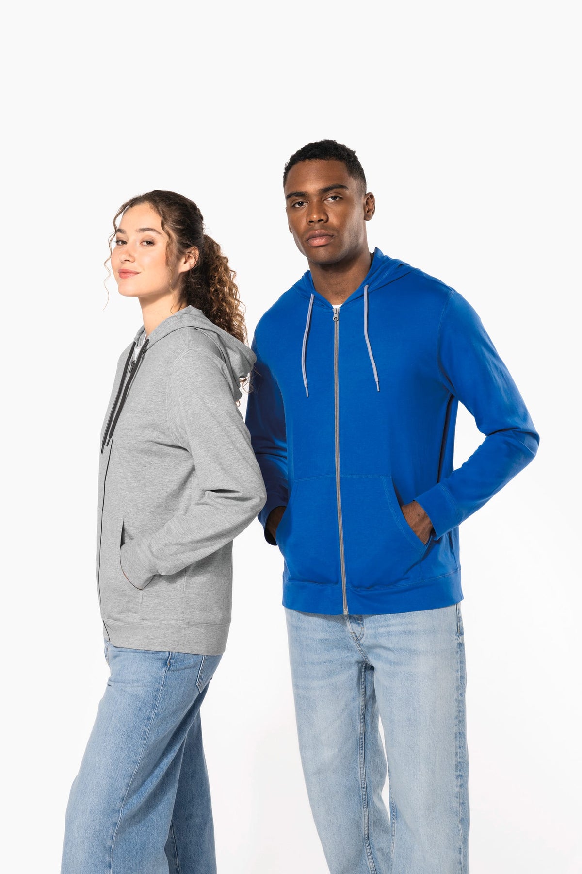 Kariban K438 Licht katoenen sweatvest met capuchon