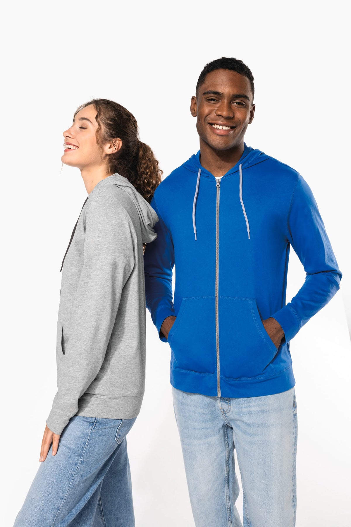 Kariban K438 Licht katoenen sweatvest met capuchon