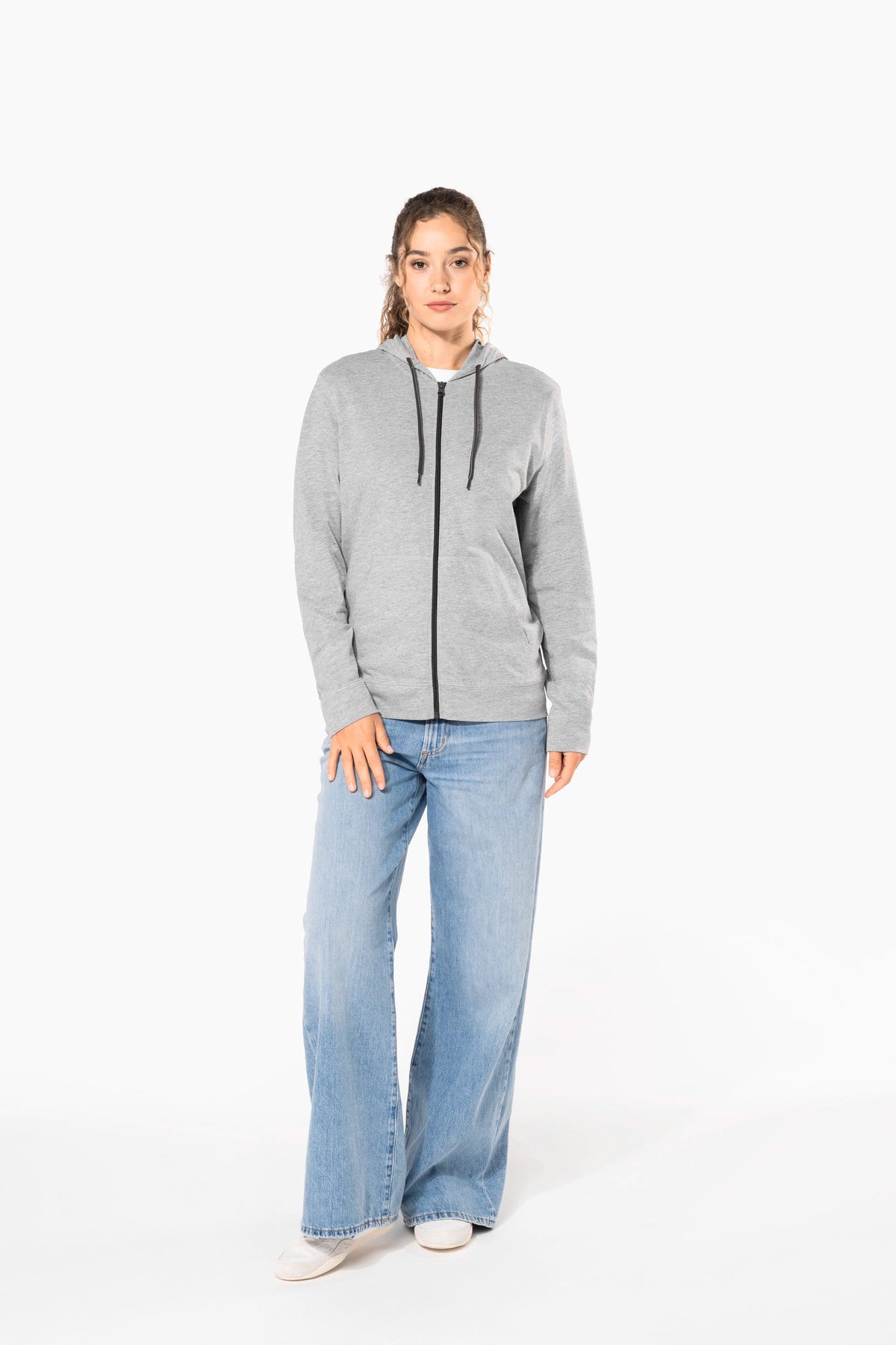 Kariban K438 Licht katoenen sweatvest met capuchon