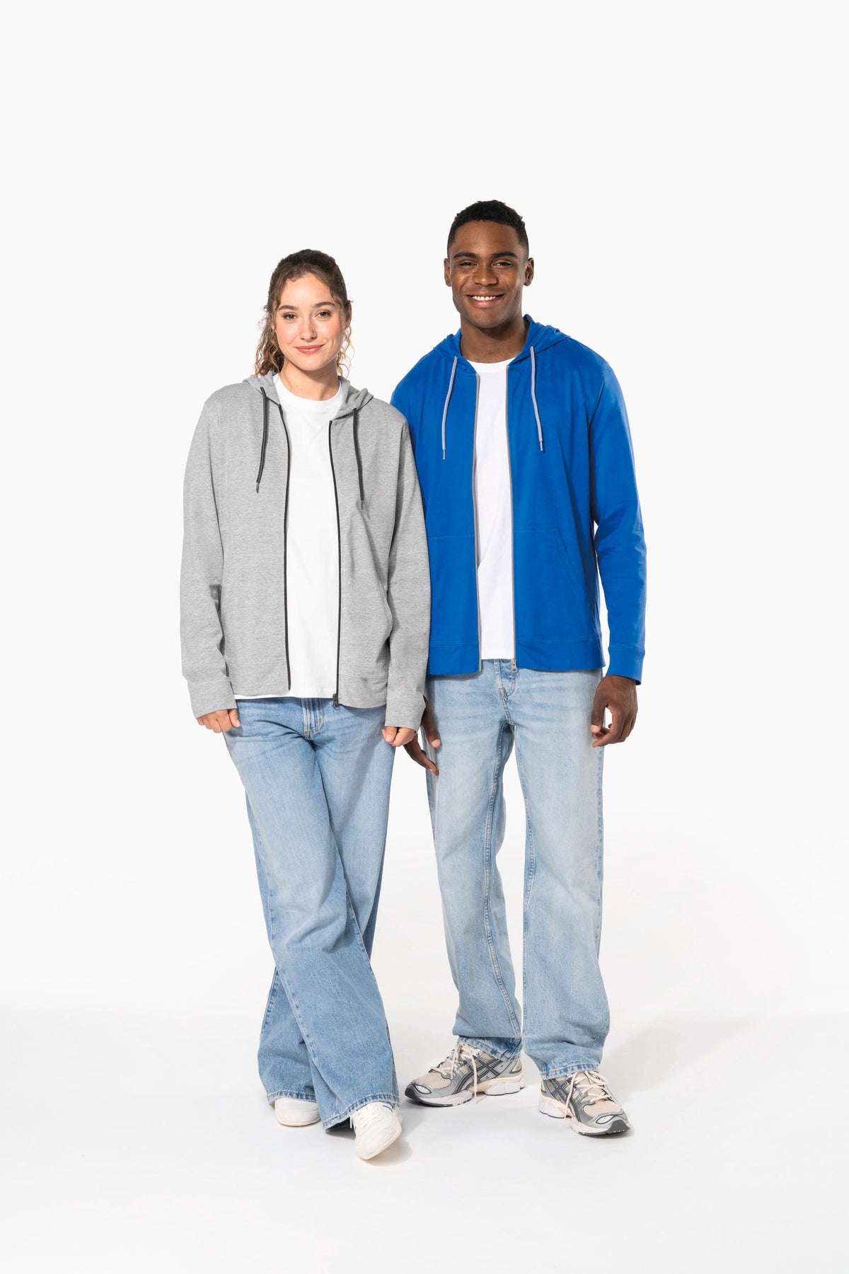 Kariban K438 Licht katoenen sweatvest met capuchon