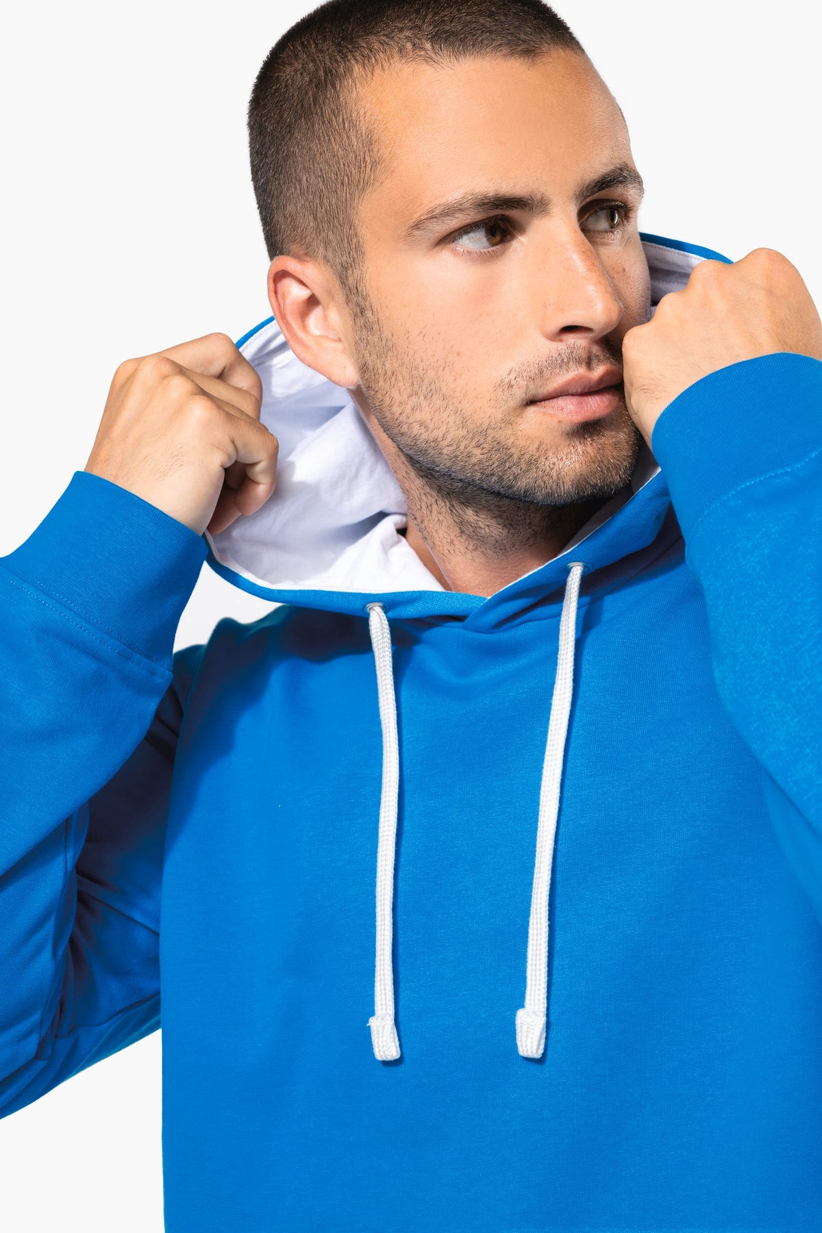 Kariban K446 Sweater met contrasterende capuchon