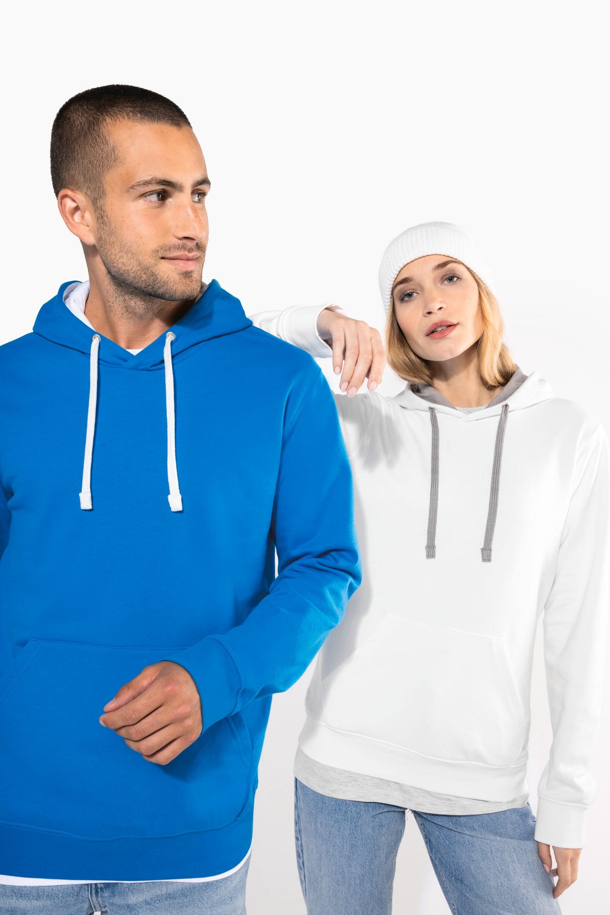 Kariban K465 Damessweater met capuchon in contrasterende kleur