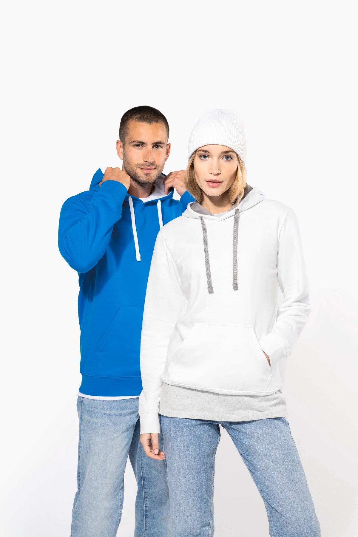 Kariban K465 Damessweater met capuchon in contrasterende kleur