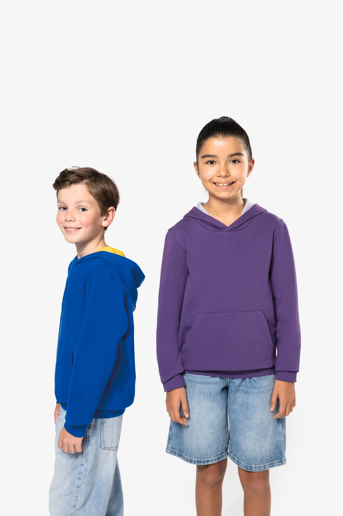 Kariban K453 Kinder Sweater met gecontrasteerde capuchon