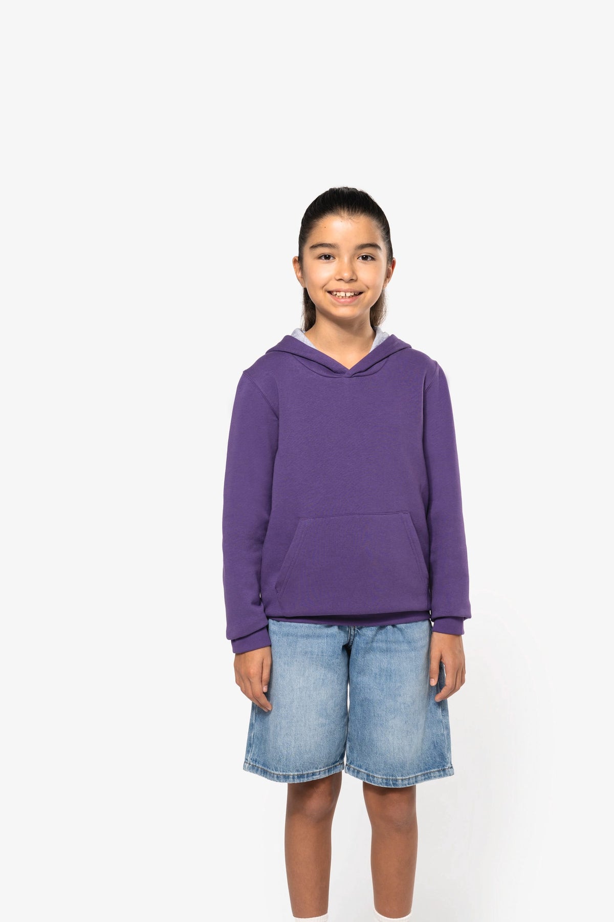 Kariban K453 Kinder Sweater met gecontrasteerde capuchon