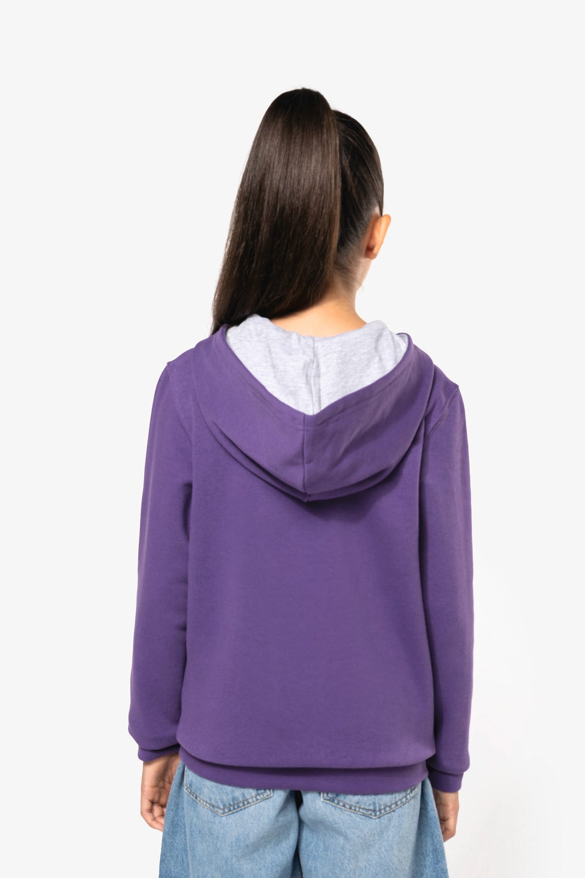 Kariban K453 Kinder Sweater met gecontrasteerde capuchon