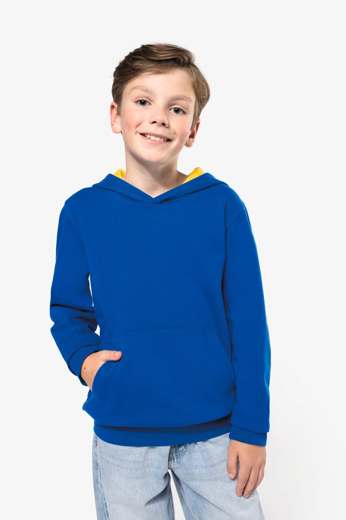 Kariban K453 Kinder Sweater met gecontrasteerde capuchon