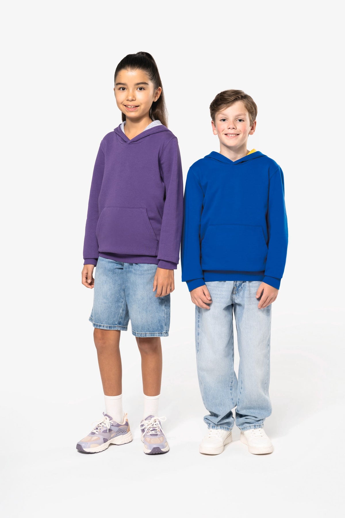 Kariban K453 Kinder Sweater met gecontrasteerde capuchon