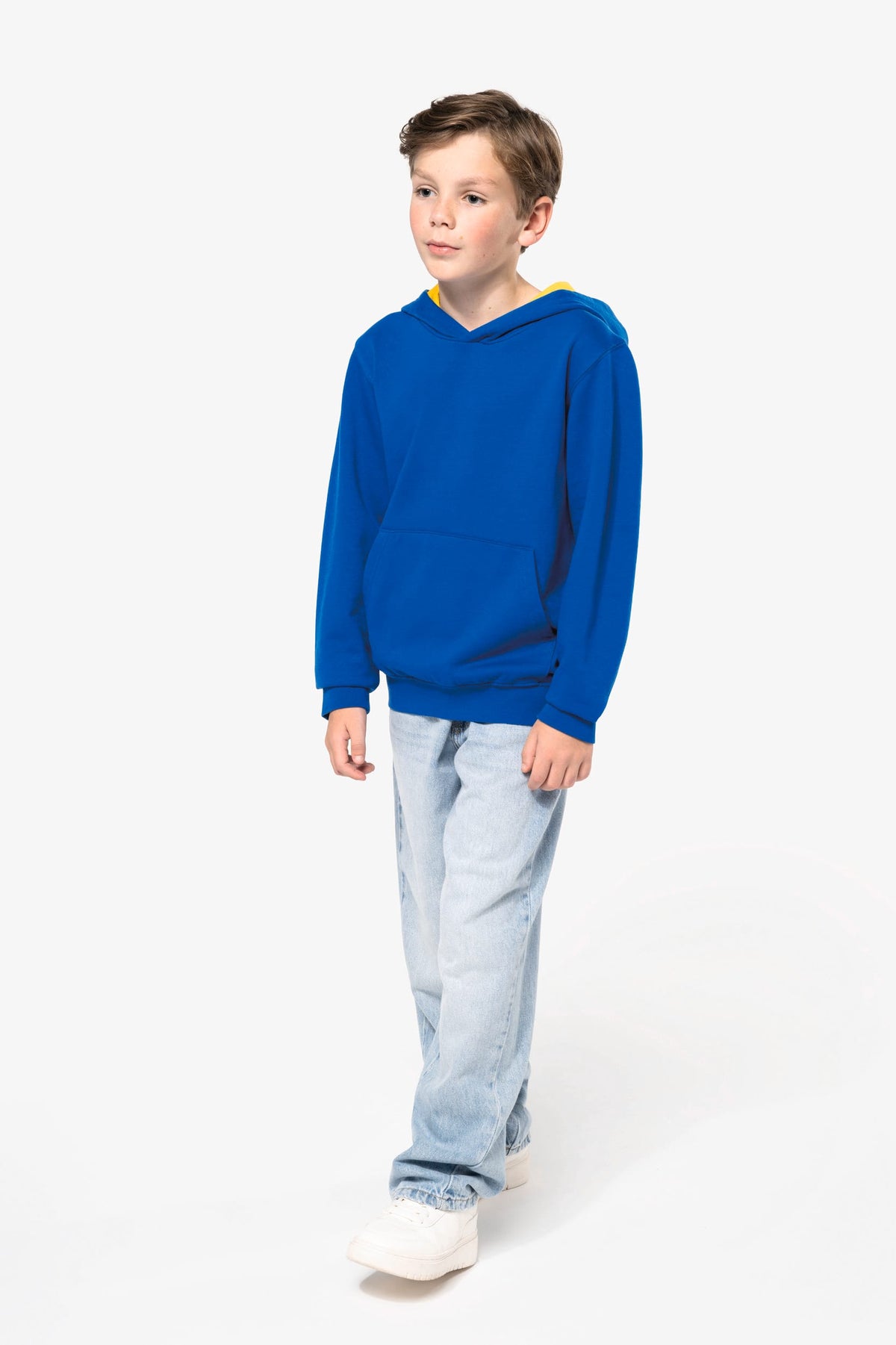 Kariban K453 Kinder Sweater met gecontrasteerde capuchon