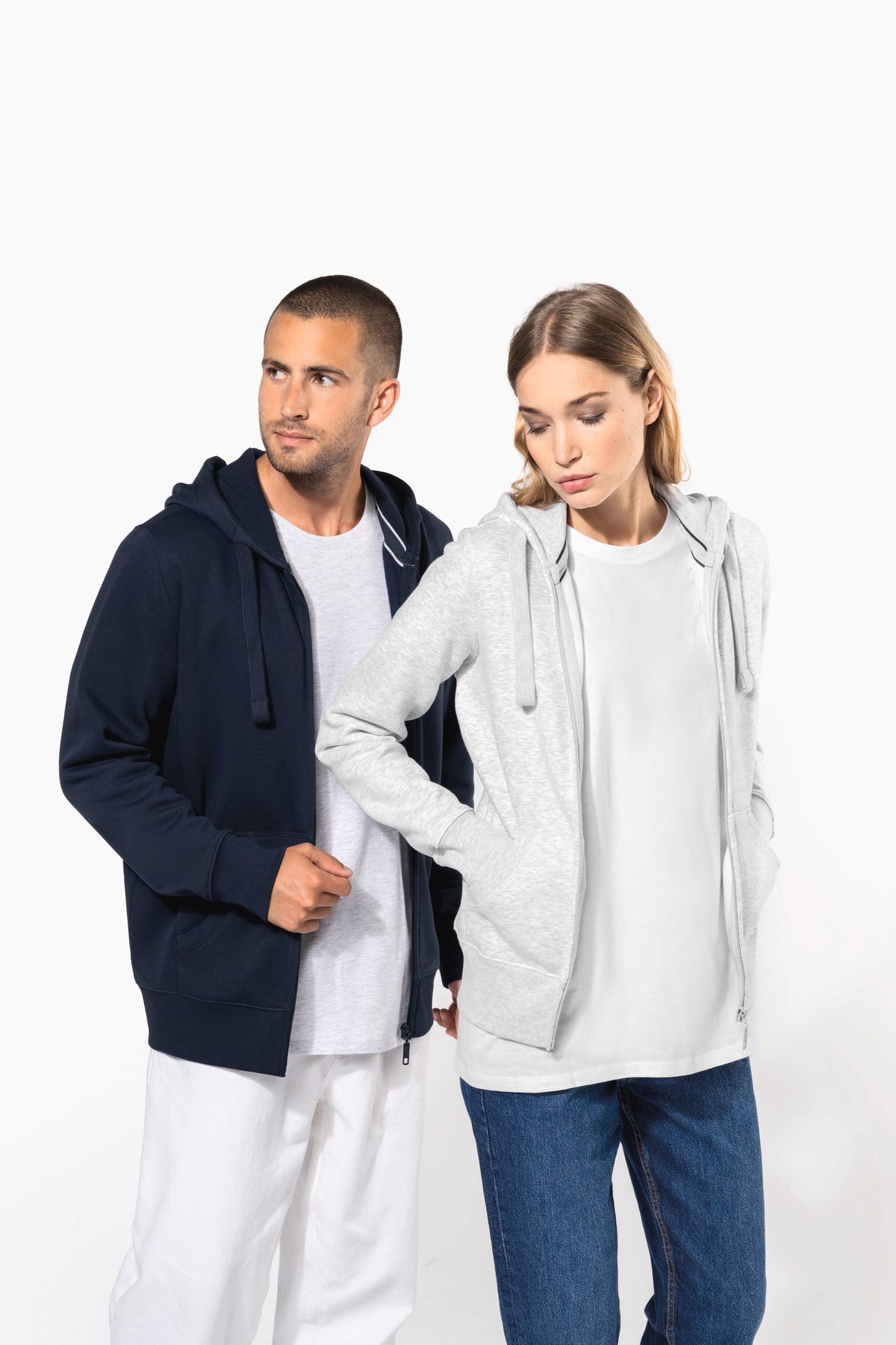 Kariban K464 Damessweater met rits en capuchon