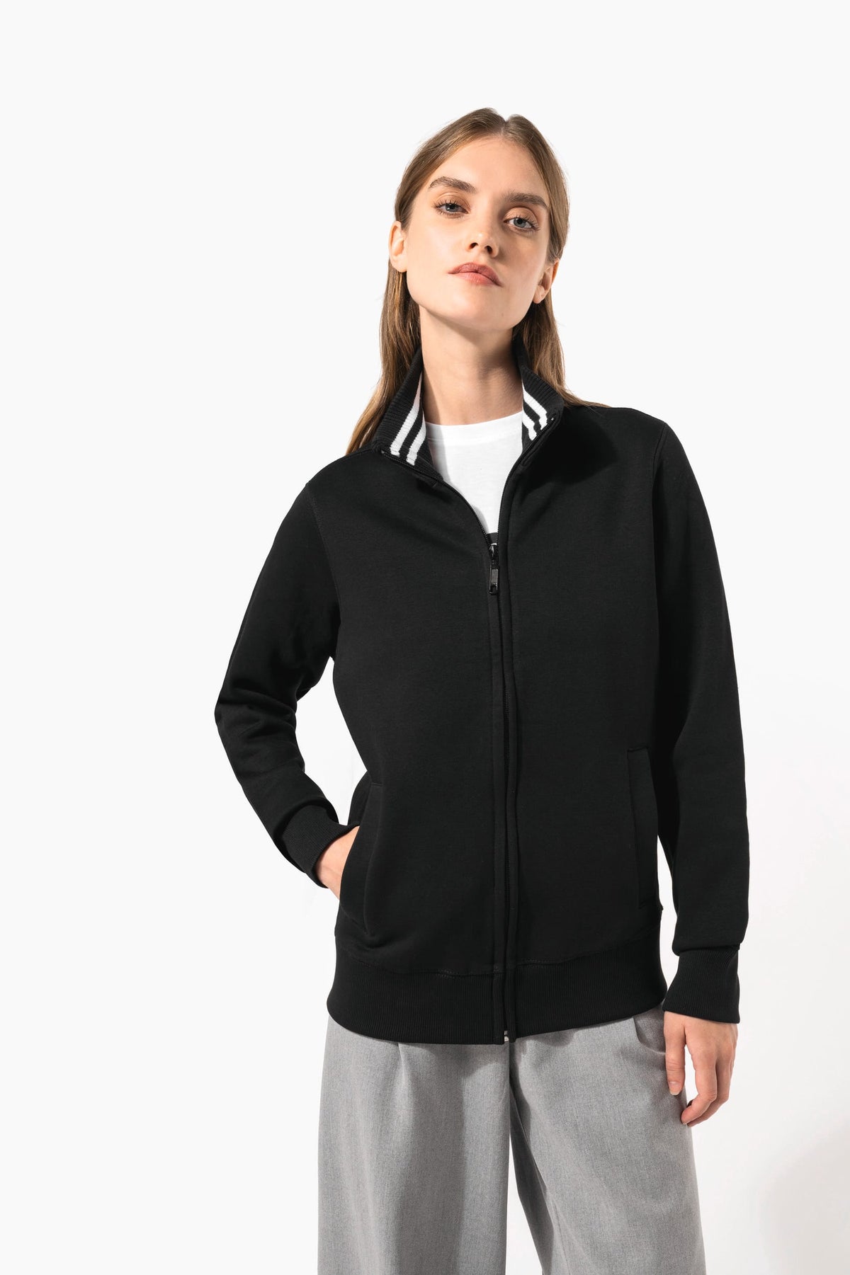 Kariban K457 Damessweater met rits