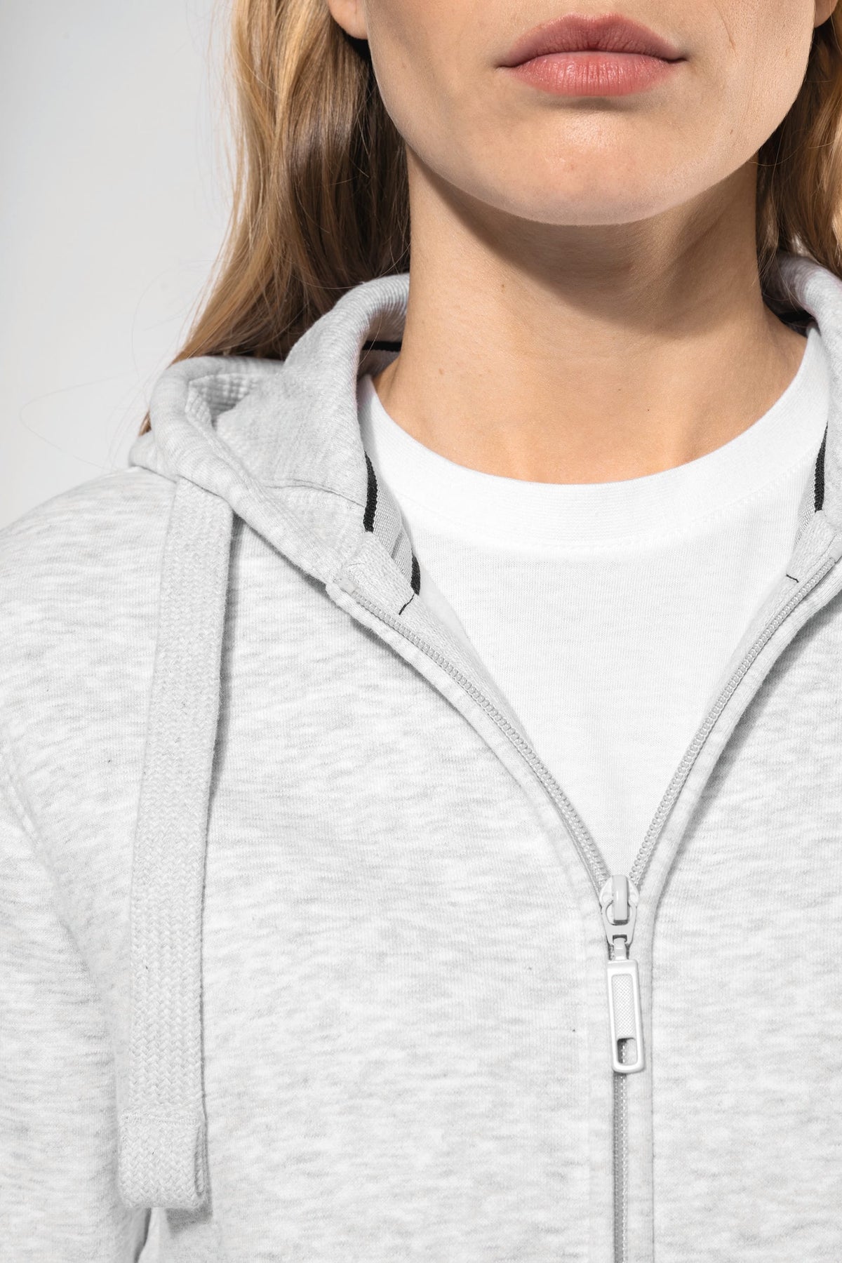 Kariban K464 Damessweater met rits en capuchon
