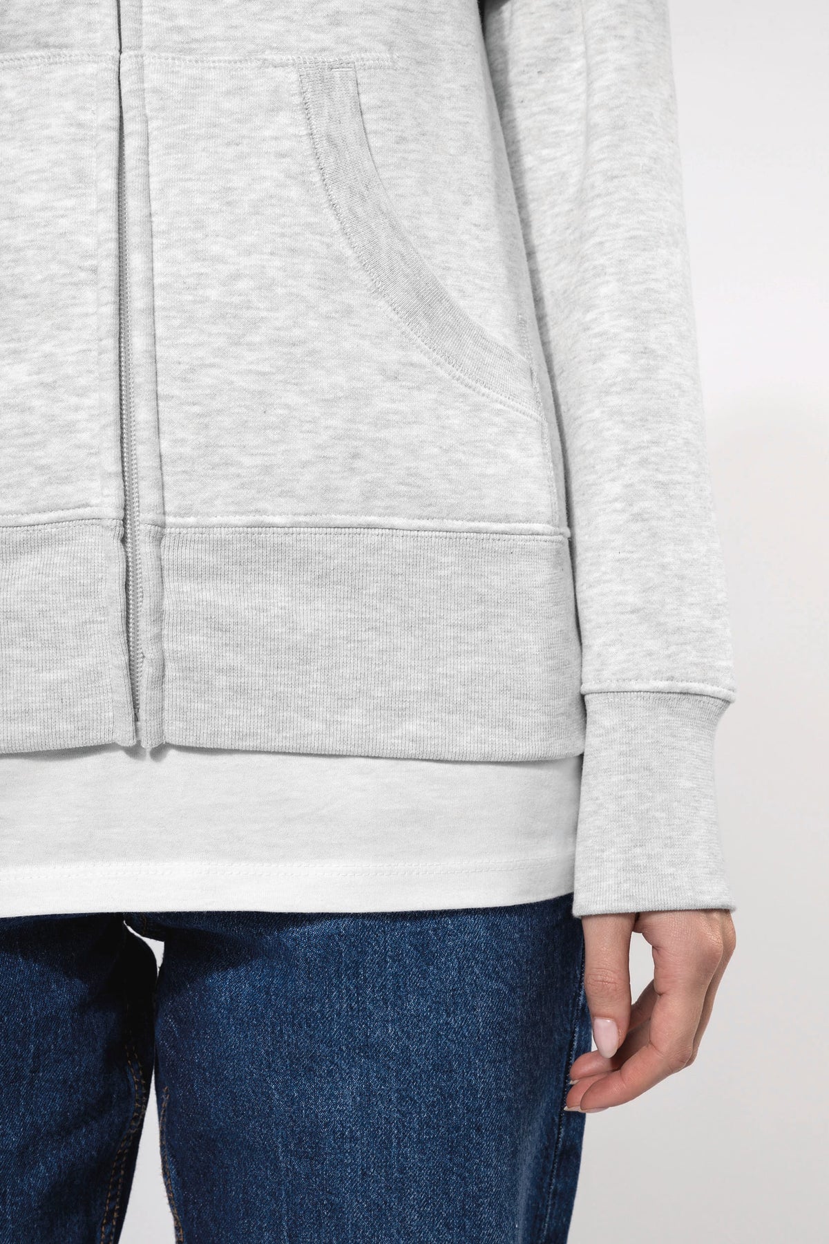 Kariban K464 Damessweater met rits en capuchon