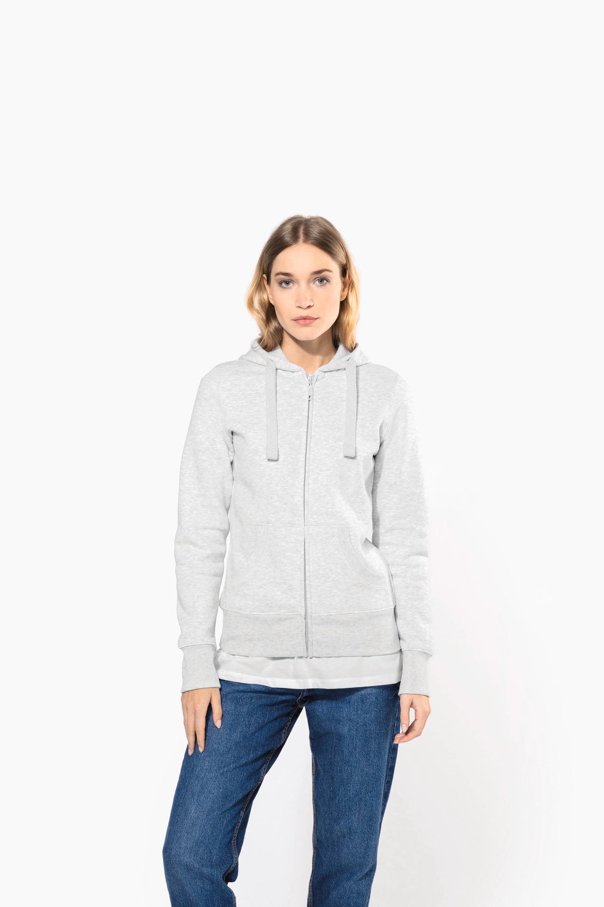 Kariban K464 Damessweater met rits en capuchon