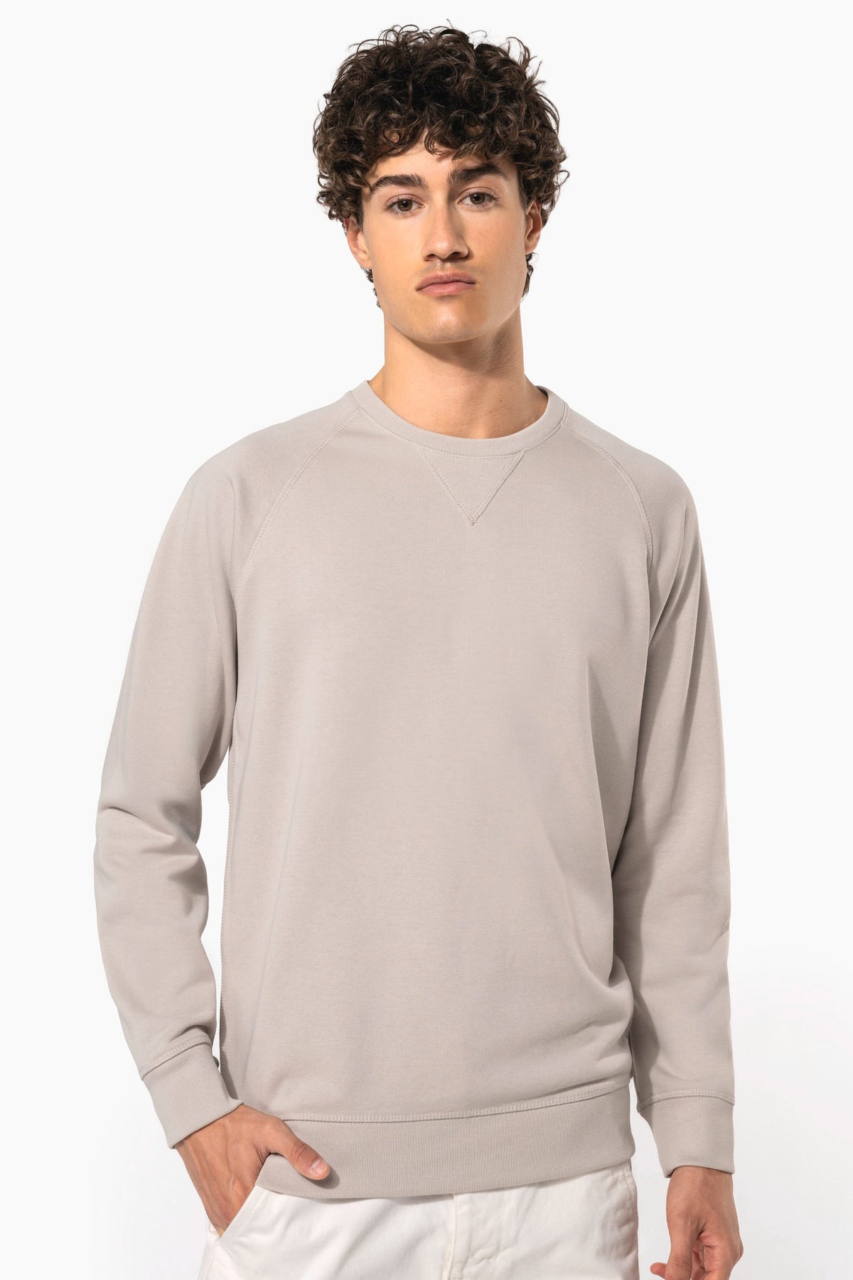 Kariban K480 Herensweater BIO ronde hals raglanmouwen
