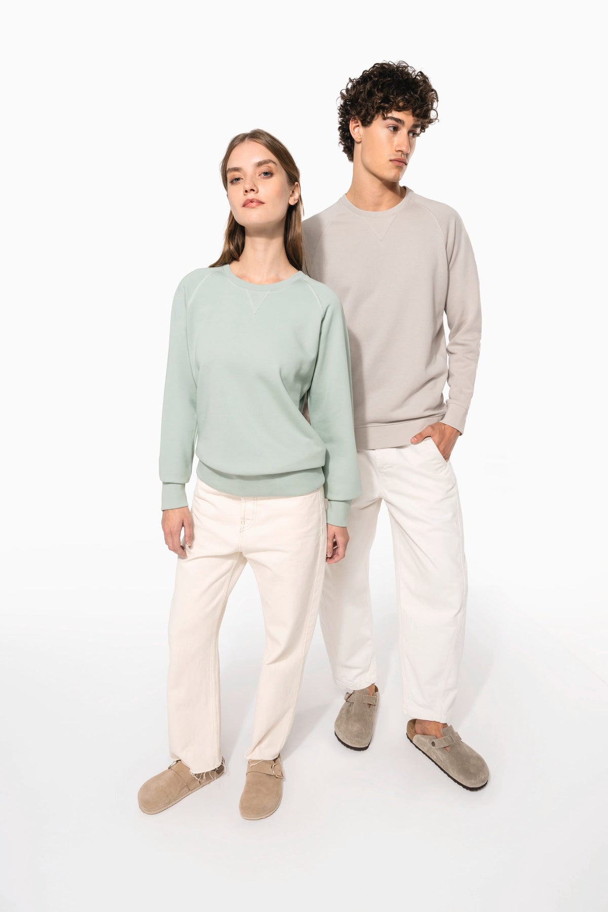 Kariban K480 Herensweater BIO ronde hals raglanmouwen