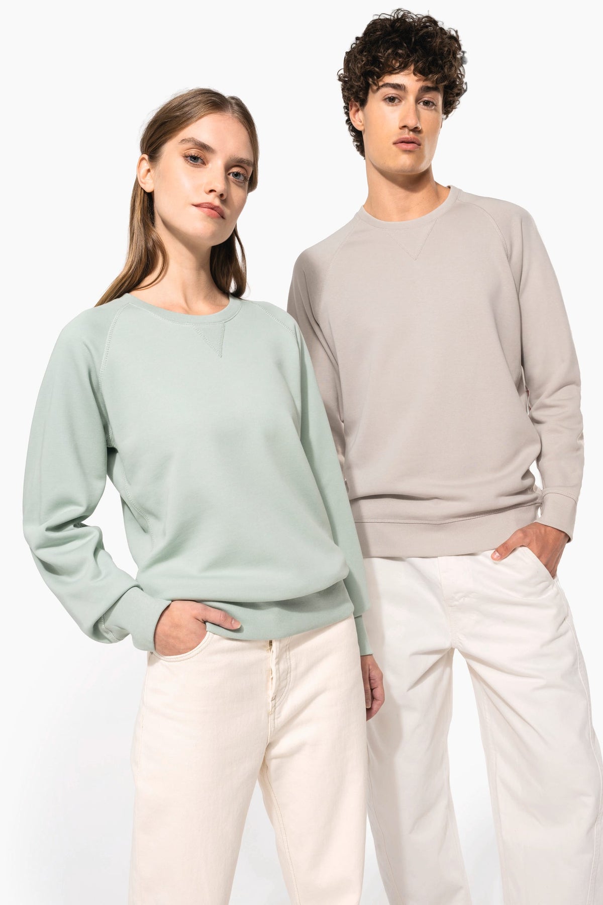 Kariban K480 Herensweater BIO ronde hals raglanmouwen