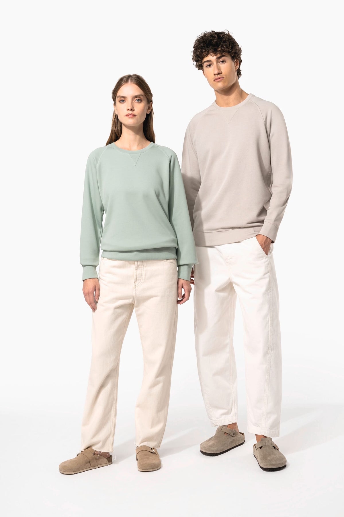 Kariban K480 Herensweater BIO ronde hals raglanmouwen
