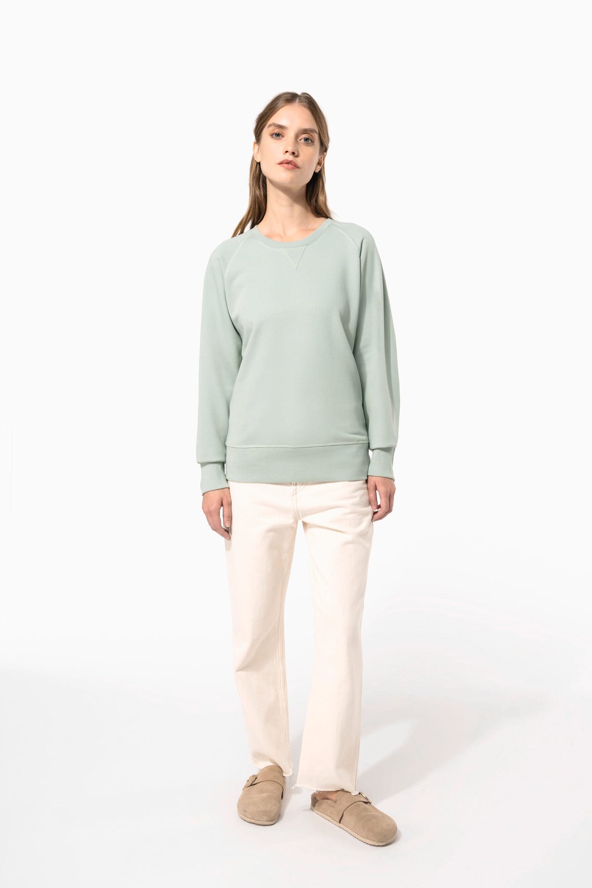 Kariban K481 Damessweater BIO ronde hals raglanmouwen