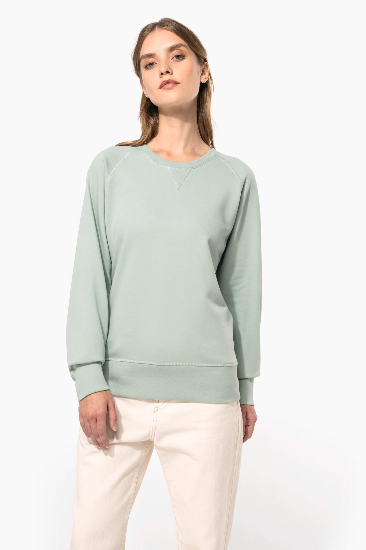 Kariban K481 Damessweater BIO ronde hals raglanmouwen